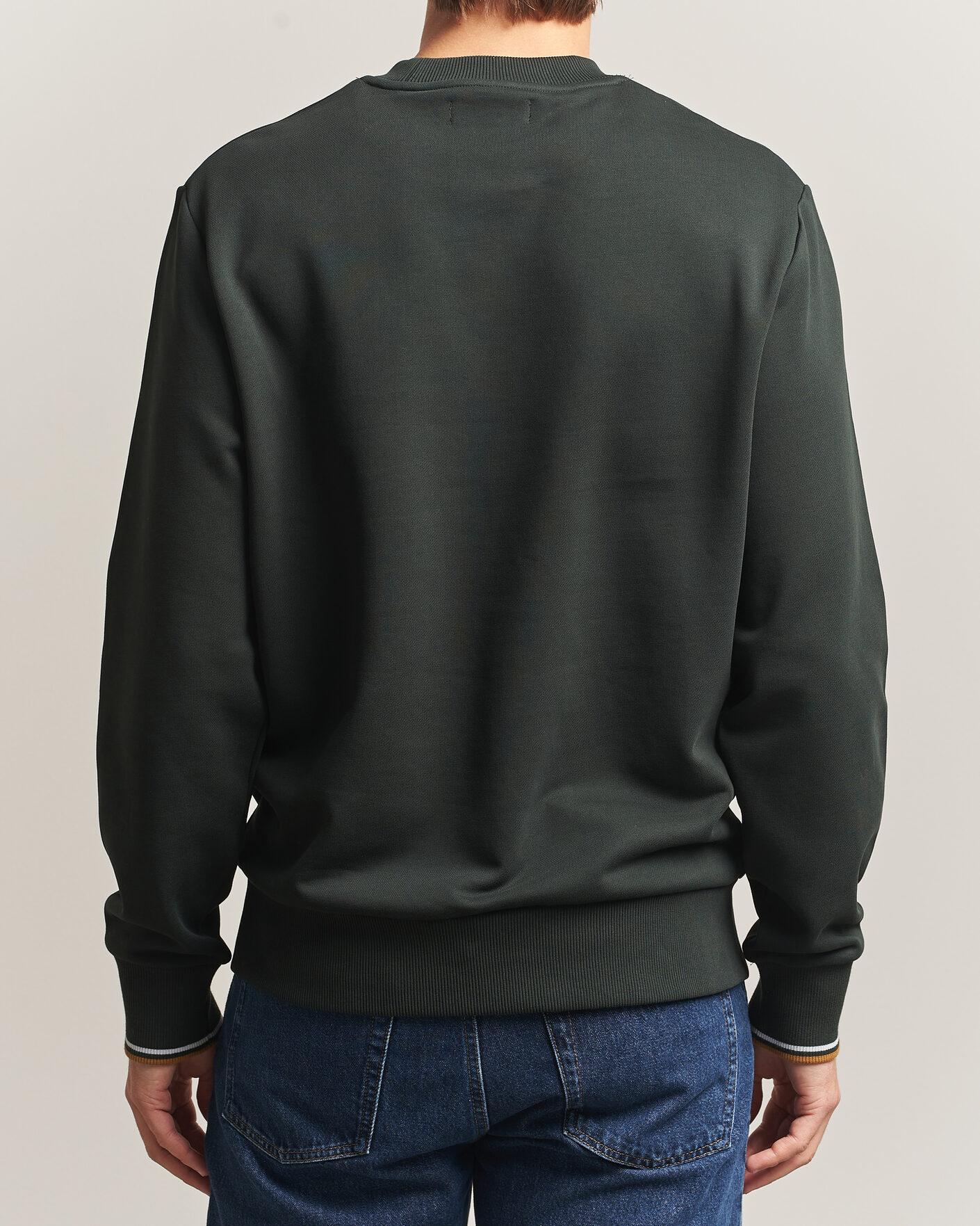 Men | Sweaters & Knitwear | Fred Perry | Crew Neck Sweatshirt Night Green