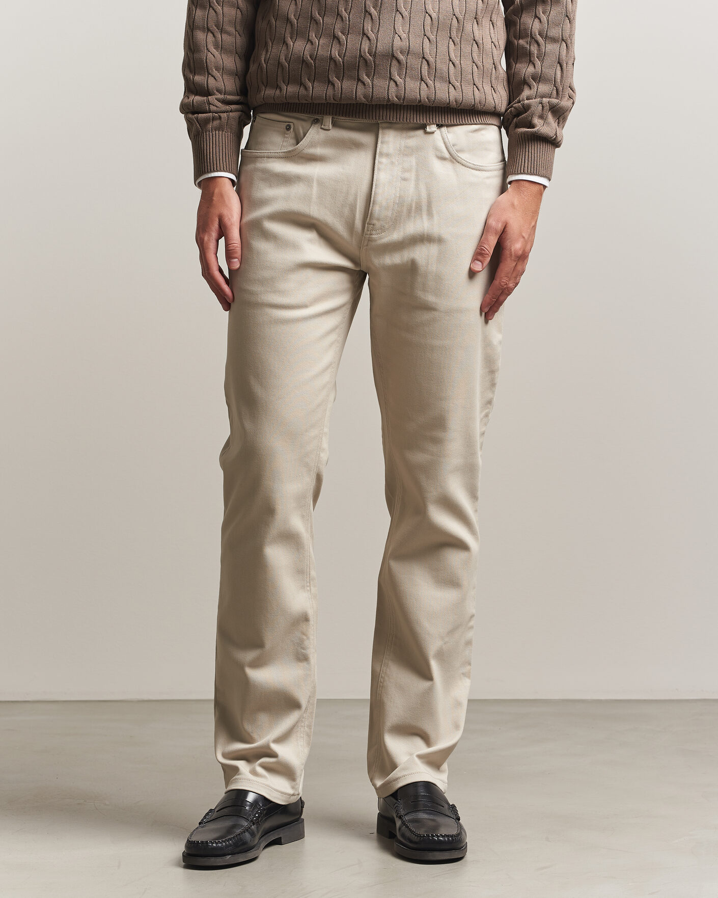 Men | Trousers | Gant | Regular Fit Soft Twill 5-Pocket Pants Clay Beige