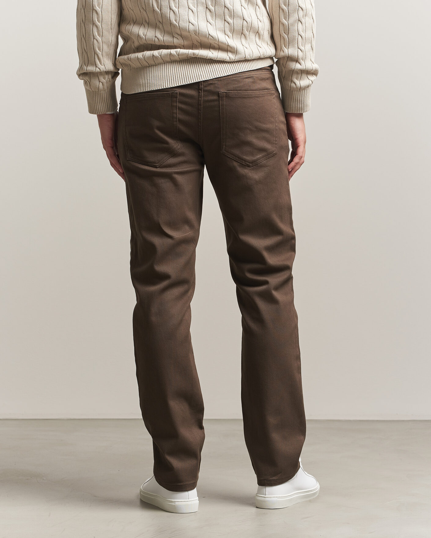 Men | Trousers | Gant | Regular Fit Soft Twill 5-Pocket Pants Shadow Brown