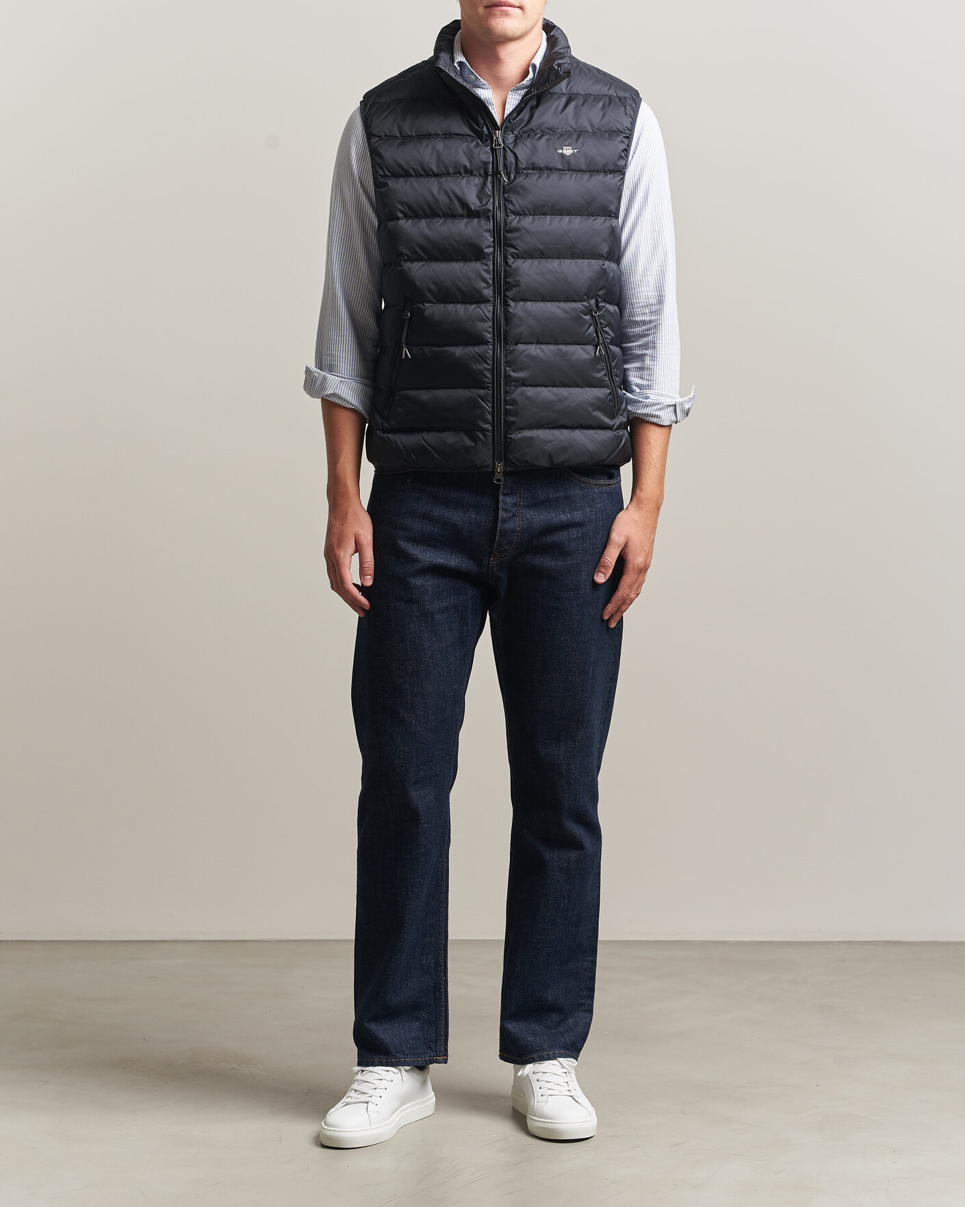 Men | Gilets | Gant | Light Down Vest Black