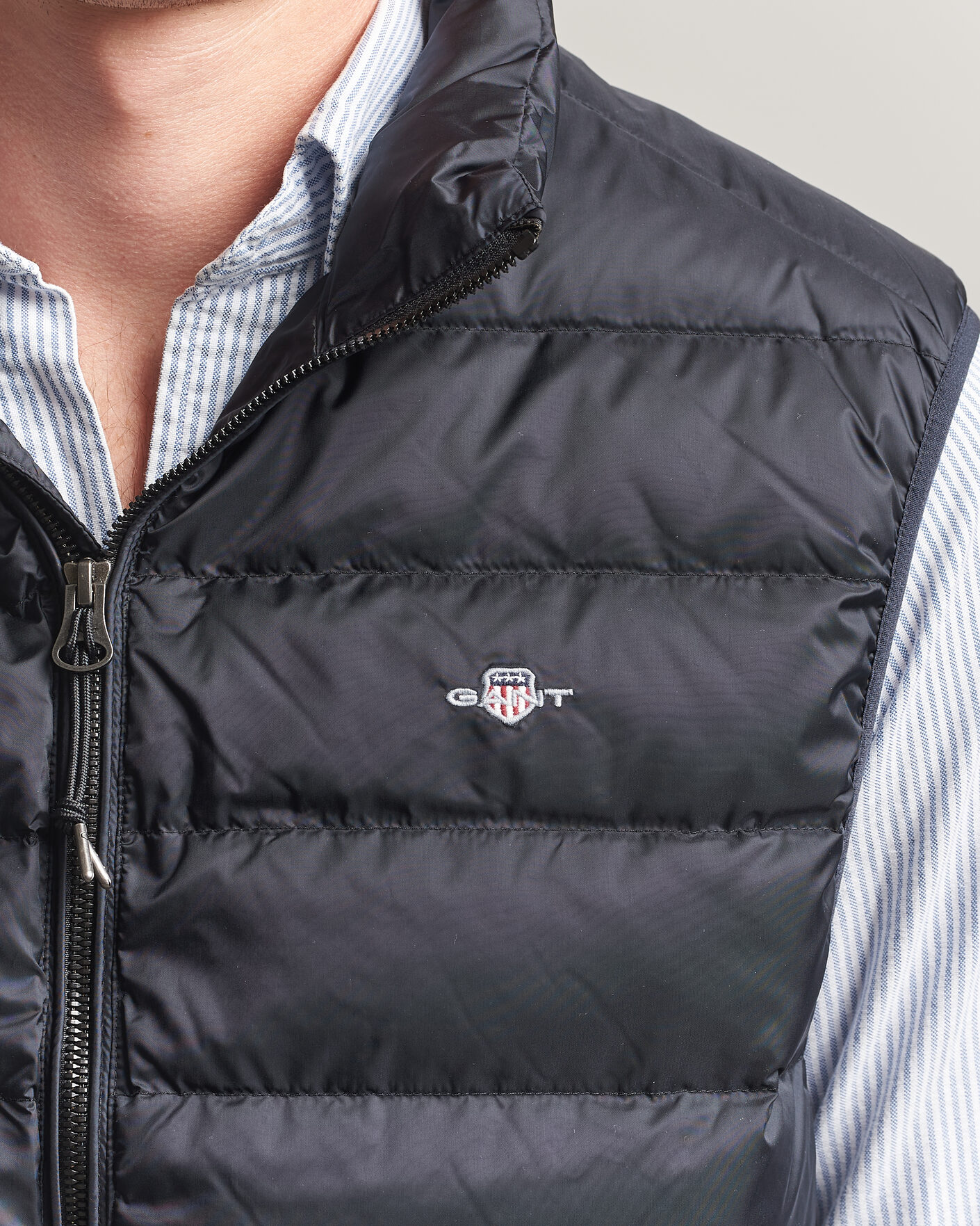 Men | Gilets | Gant | Light Down Vest Black