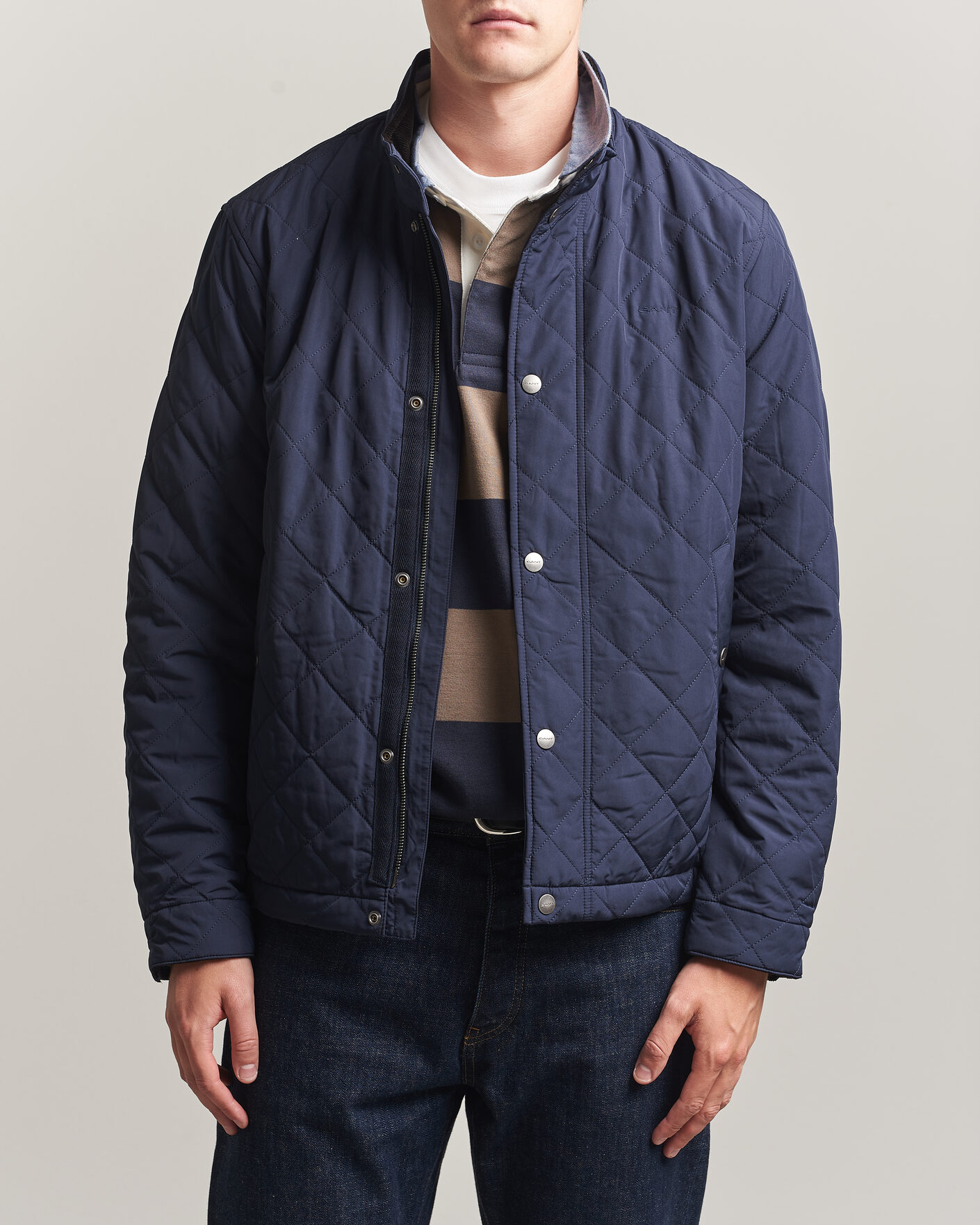 Men | Coats & Jackets | Gant | Classic Quilted Jacket Evening Blue
