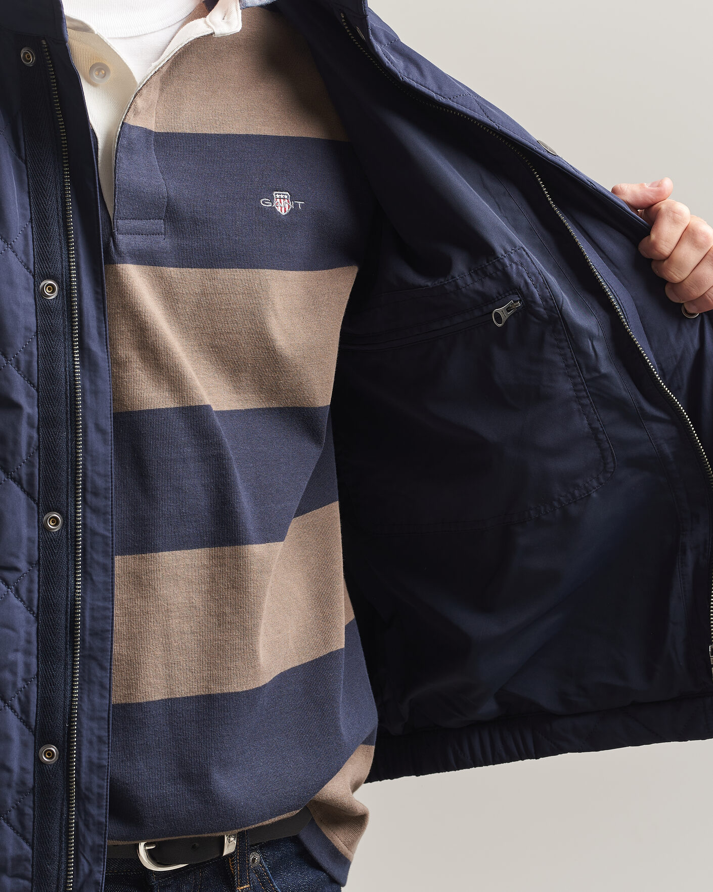 Men | Coats & Jackets | Gant | Classic Quilted Jacket Evening Blue