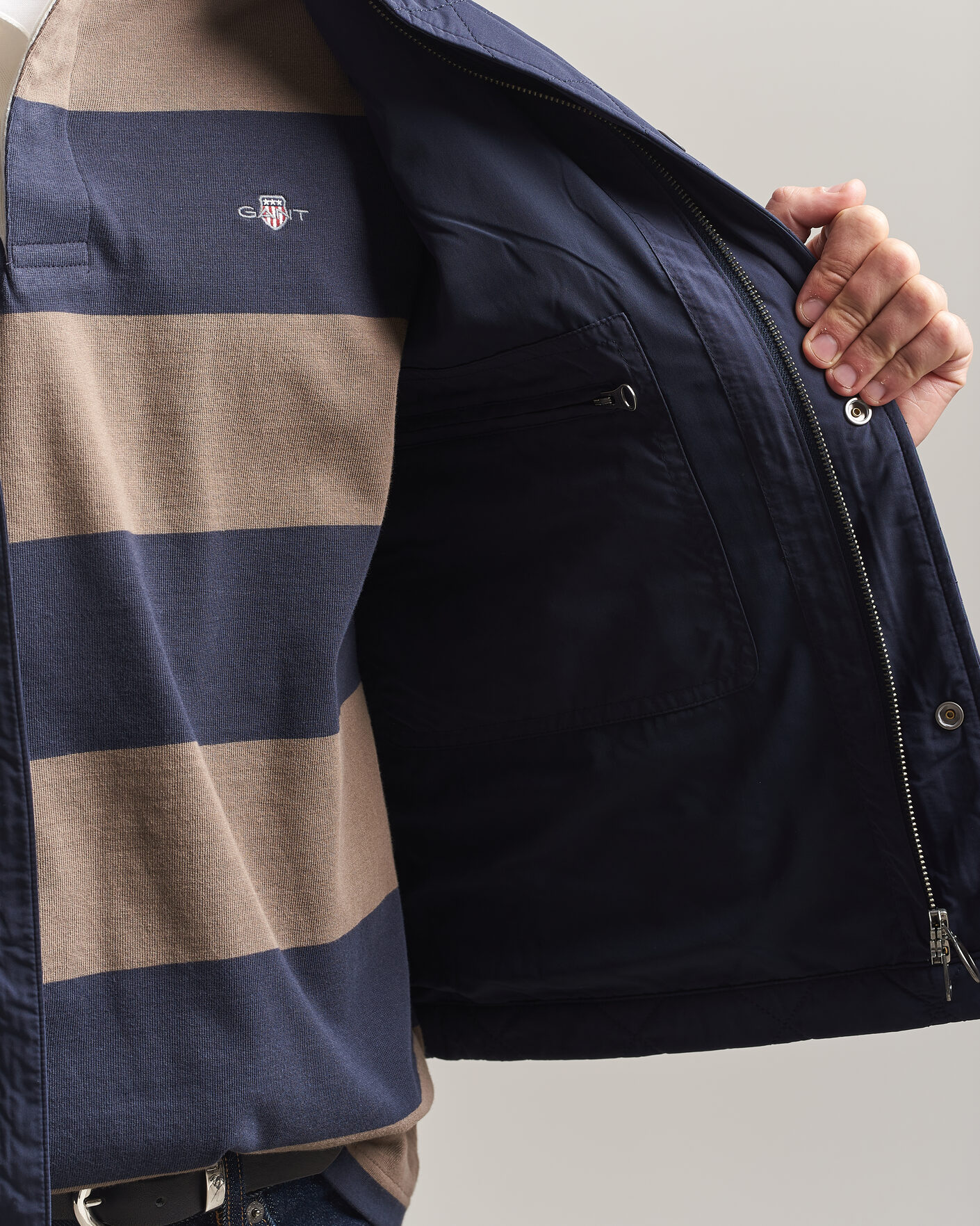 Men | Gilets | Gant | Classic Quilted Vest Evening Blue