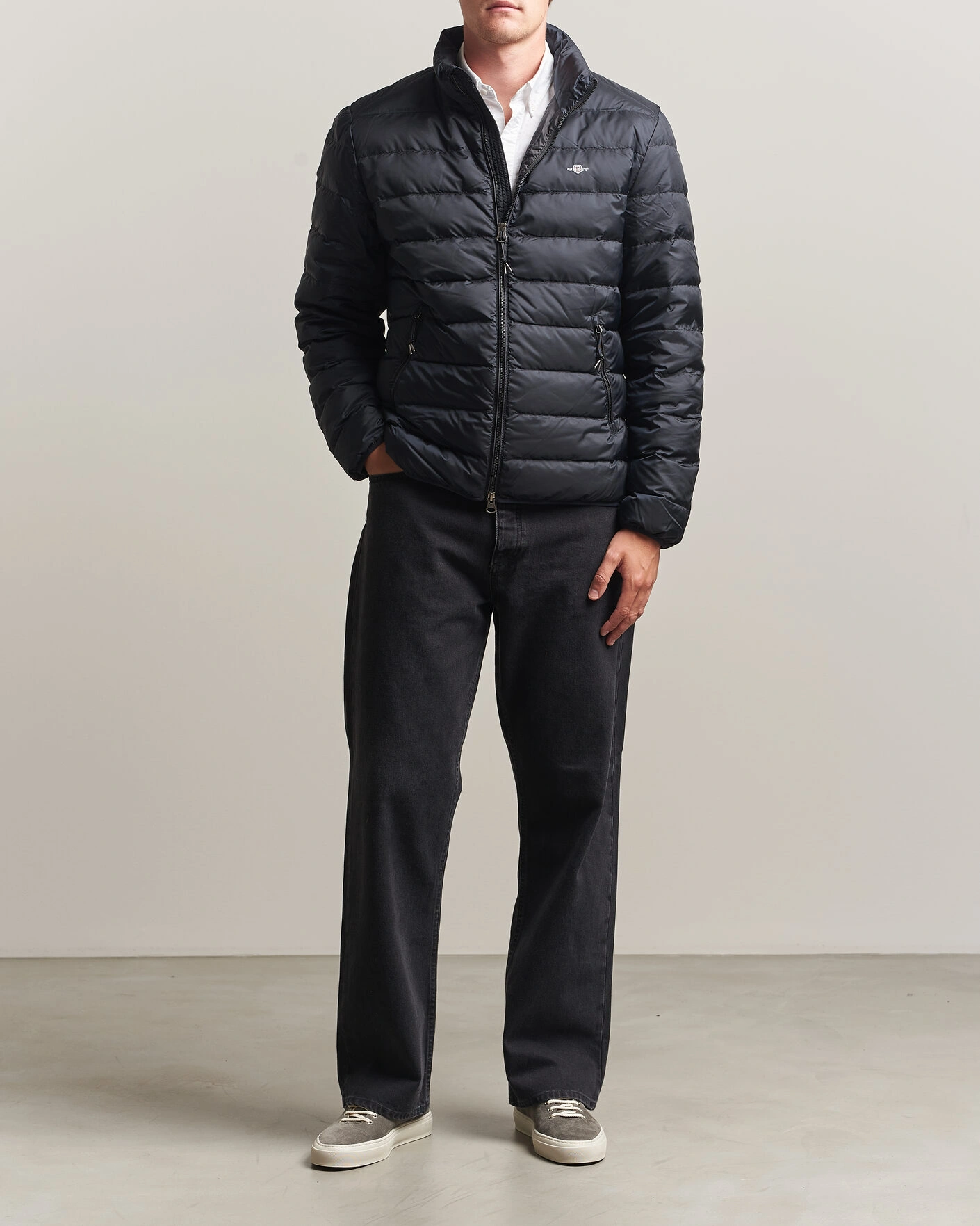 Men | Coats & Jackets | Gant | Light Down Jacket Black