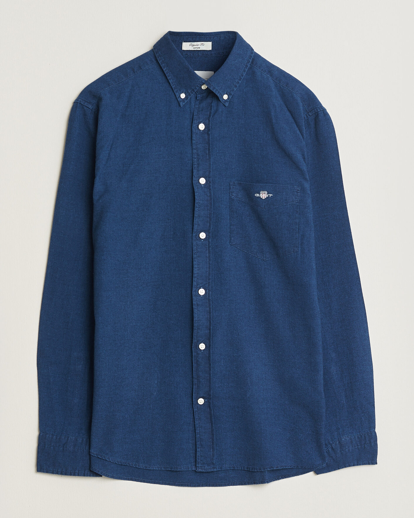 Men | Shirts | Gant | Regular Fit Indigo Oxford Shirt Dark Blue