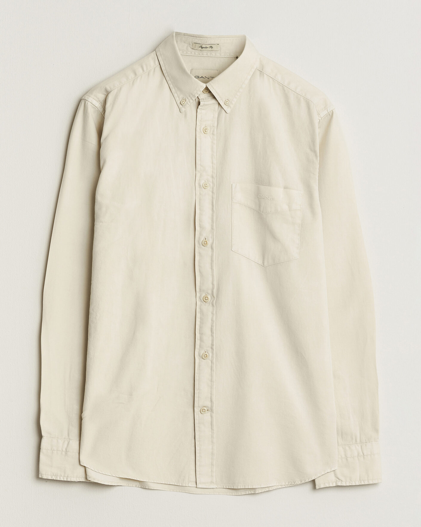 Men | Shirts | Gant | Regular Fit Garment Dyed Twill Shirt Sand