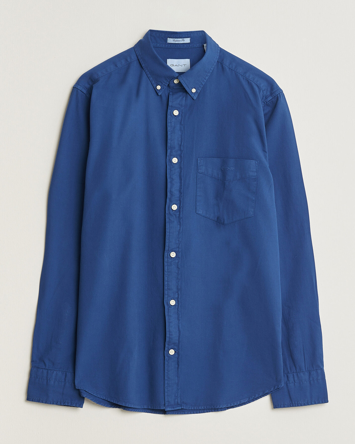 Men | Shirts | Gant | Regular Fit Garment Dyed Twill Shirt Crisp Blue