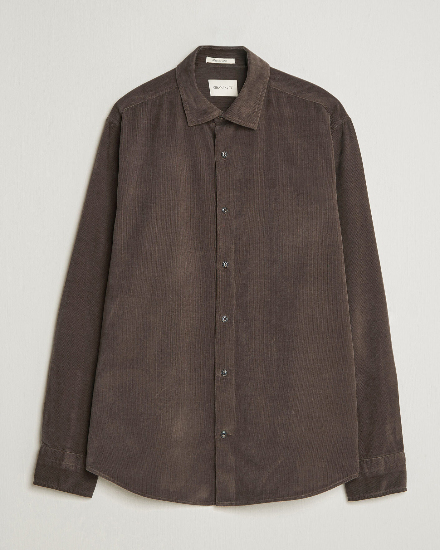 Men | Shirts | Gant | Regular Fit Baby Cord Shirt Shadow Brown