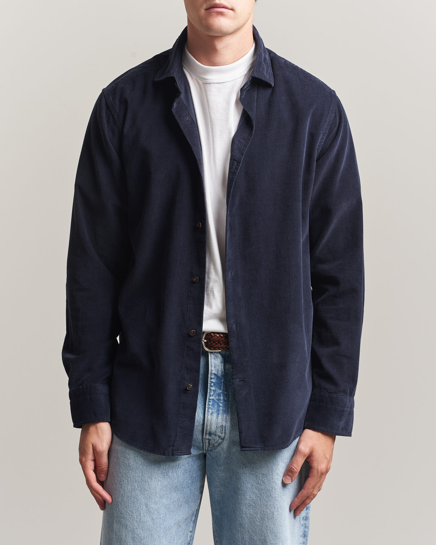 Men | Shirts | Gant | Regular Fit Baby Cord Shirt Evening Blue
