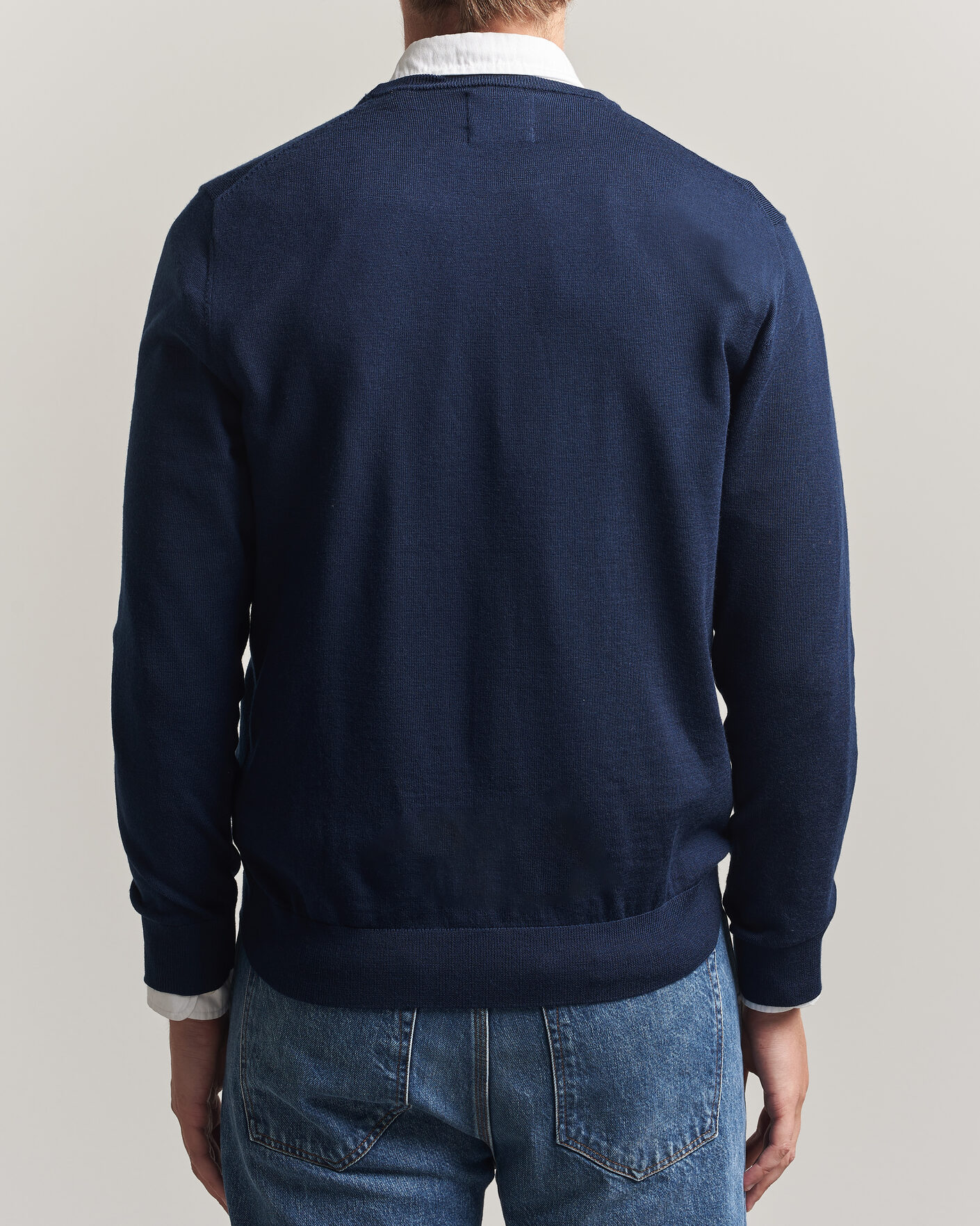 Men | Sweaters & Knitwear | Gant | Extrafine Merino Knitted Crew Neck Marine