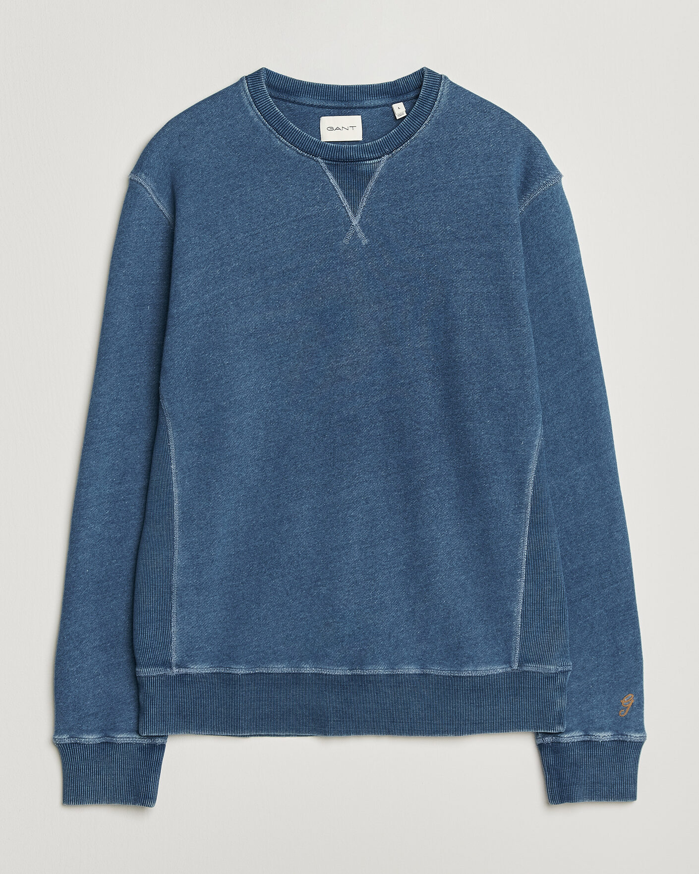 Men | Sweaters & Knitwear | Gant | Vintage Crew Neck Sweatshirt Indigo