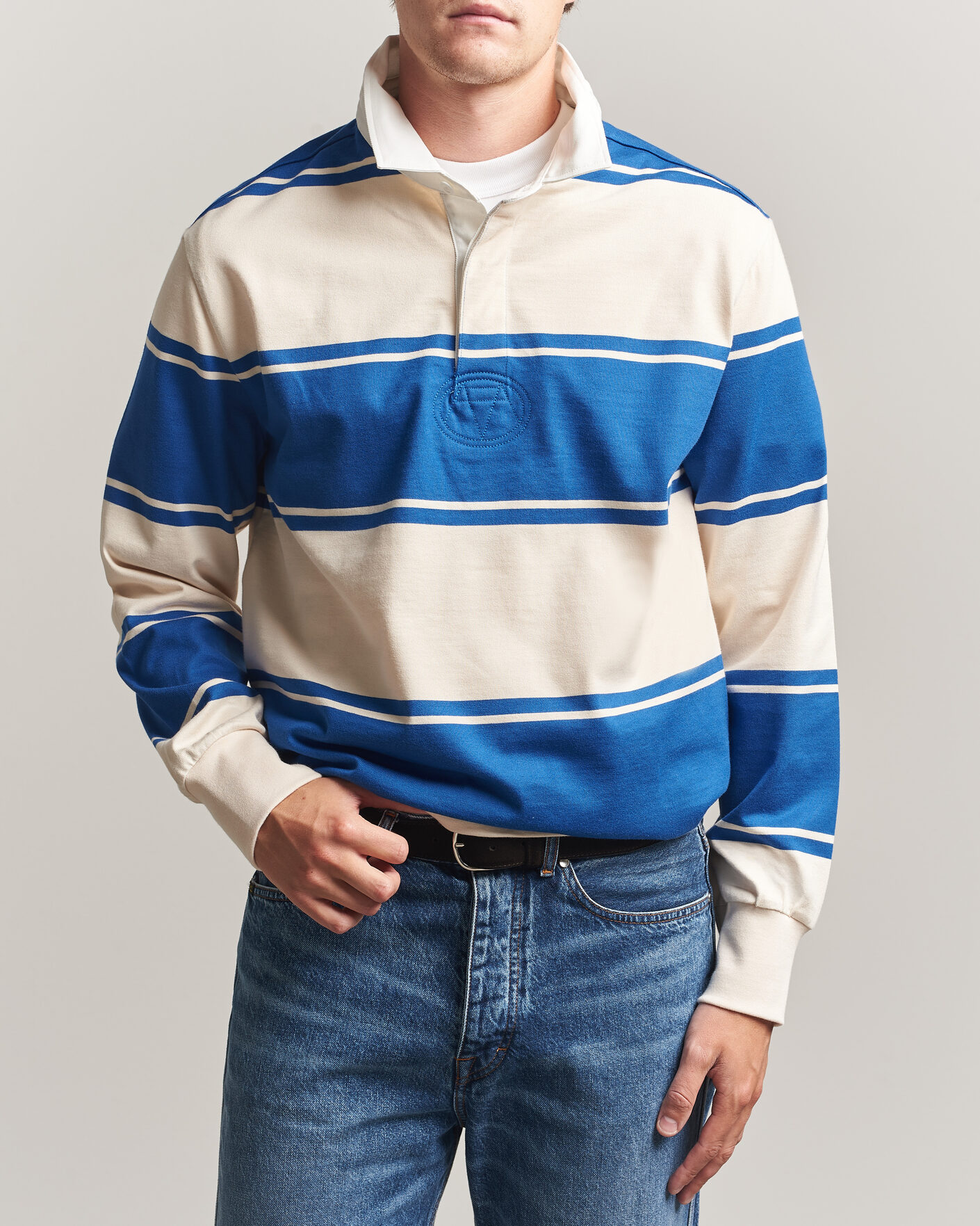 Men | Sweaters & Knitwear | Gant | Striped Rugger Nautical Blue