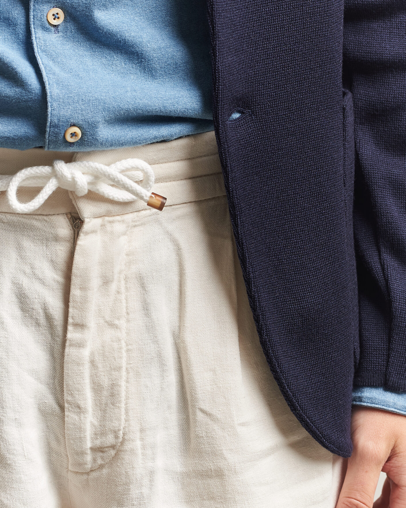 Men | Shorts | Brunello Cucinelli | Drawstring Shorts Off White