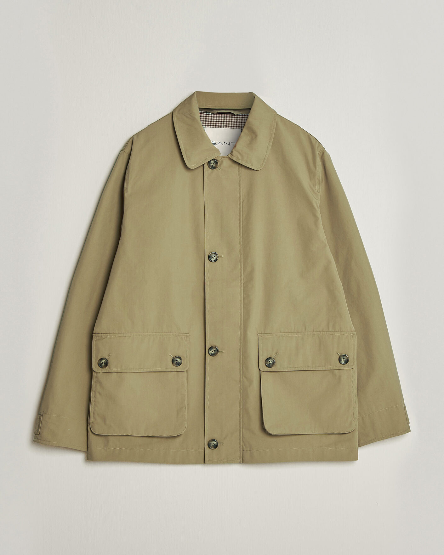 Men | Coats & Jackets | Gant | Cotton Barn Jacket Light Taupe