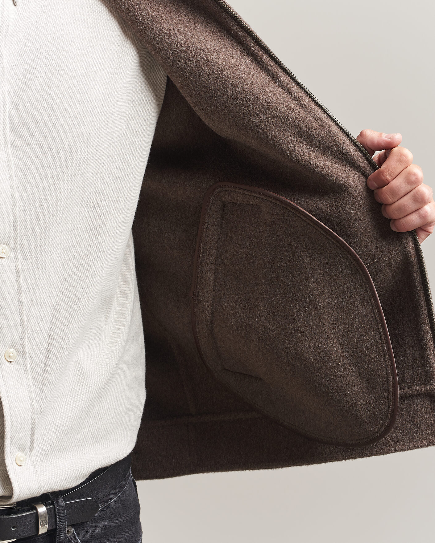 Men | Coats & Jackets | Gant | Handstitched Wool/Cashmere Jacket Shadow Brown
