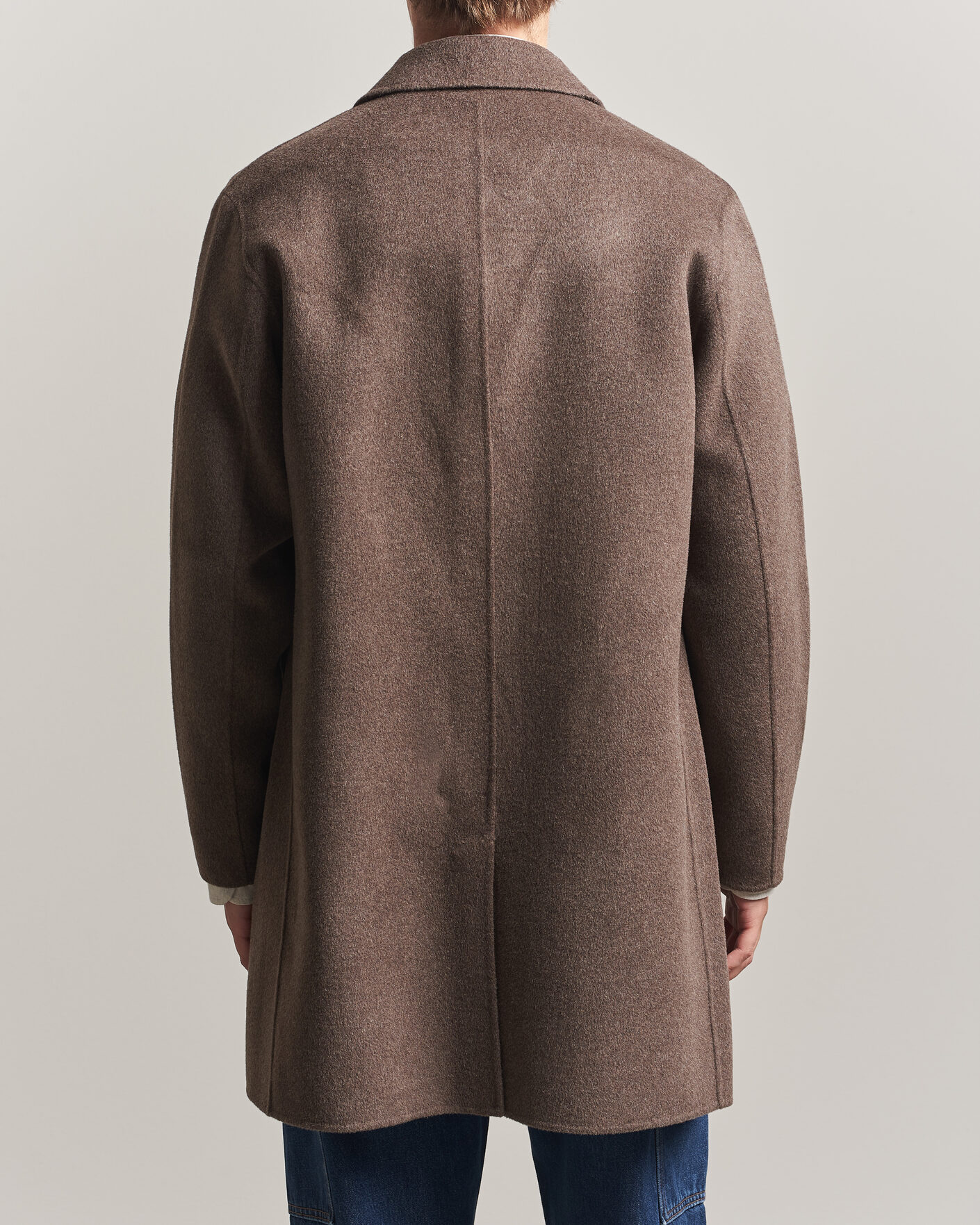 Men | Coats & Jackets | Gant | Handstitched Wool/Cashmere Top Coat Shadow Brown