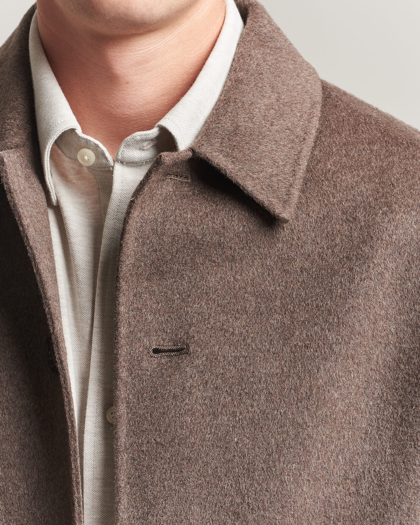 Men | Coats & Jackets | Gant | Handstitched Wool/Cashmere Top Coat Shadow Brown