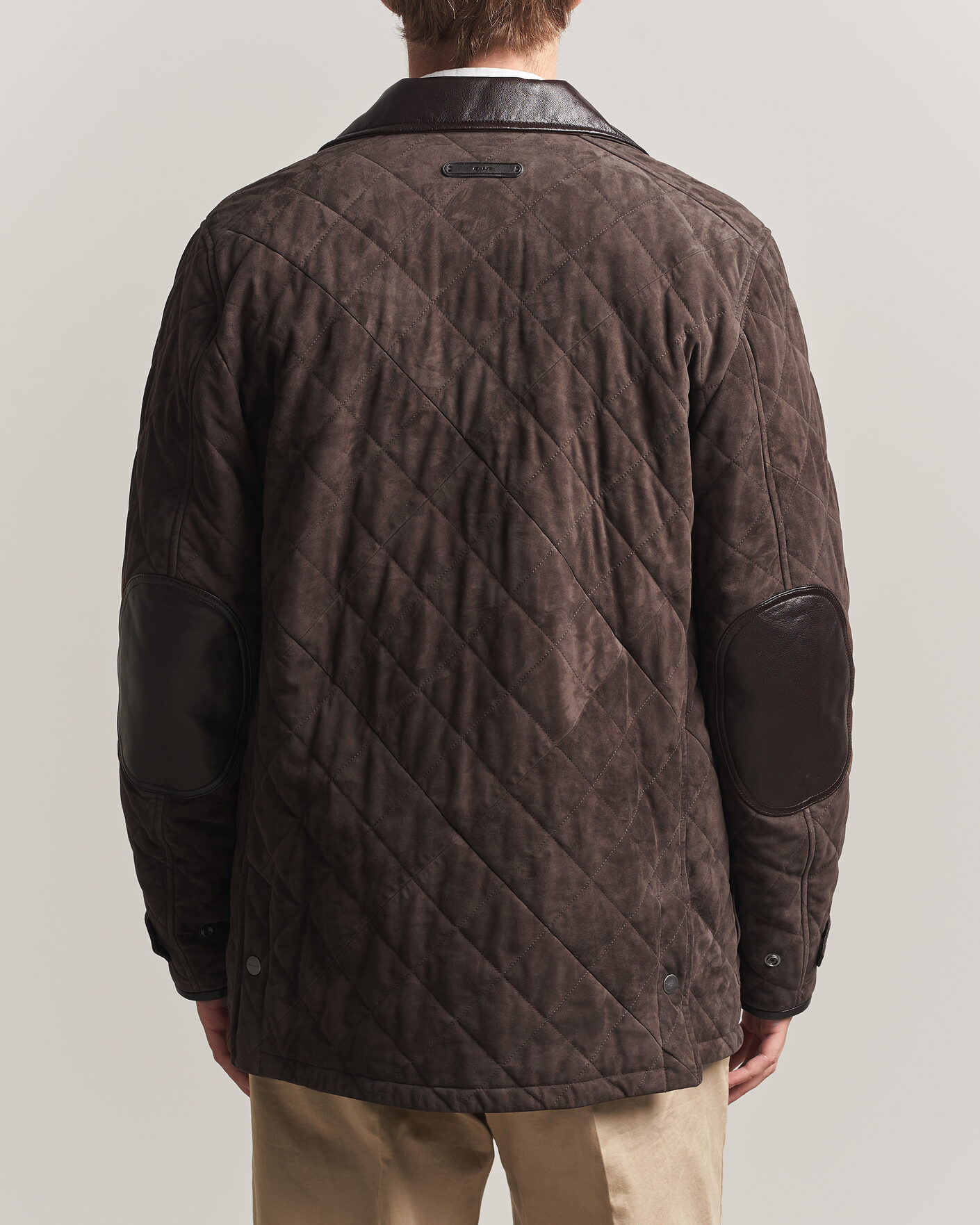 Men | Coats & Jackets | Gant | Quilted Suede Jacket Black Brown