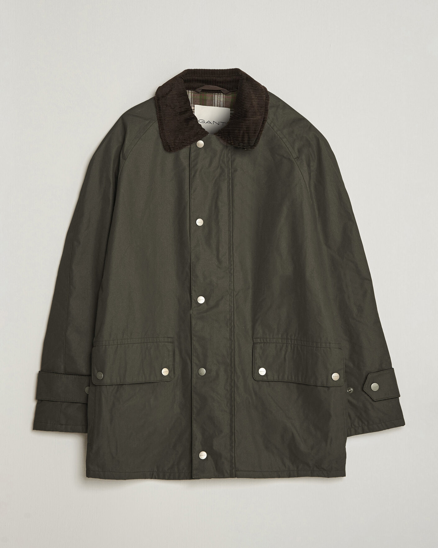 Men | Coats & Jackets | Gant | Waxed Barn Jacket Black Brown