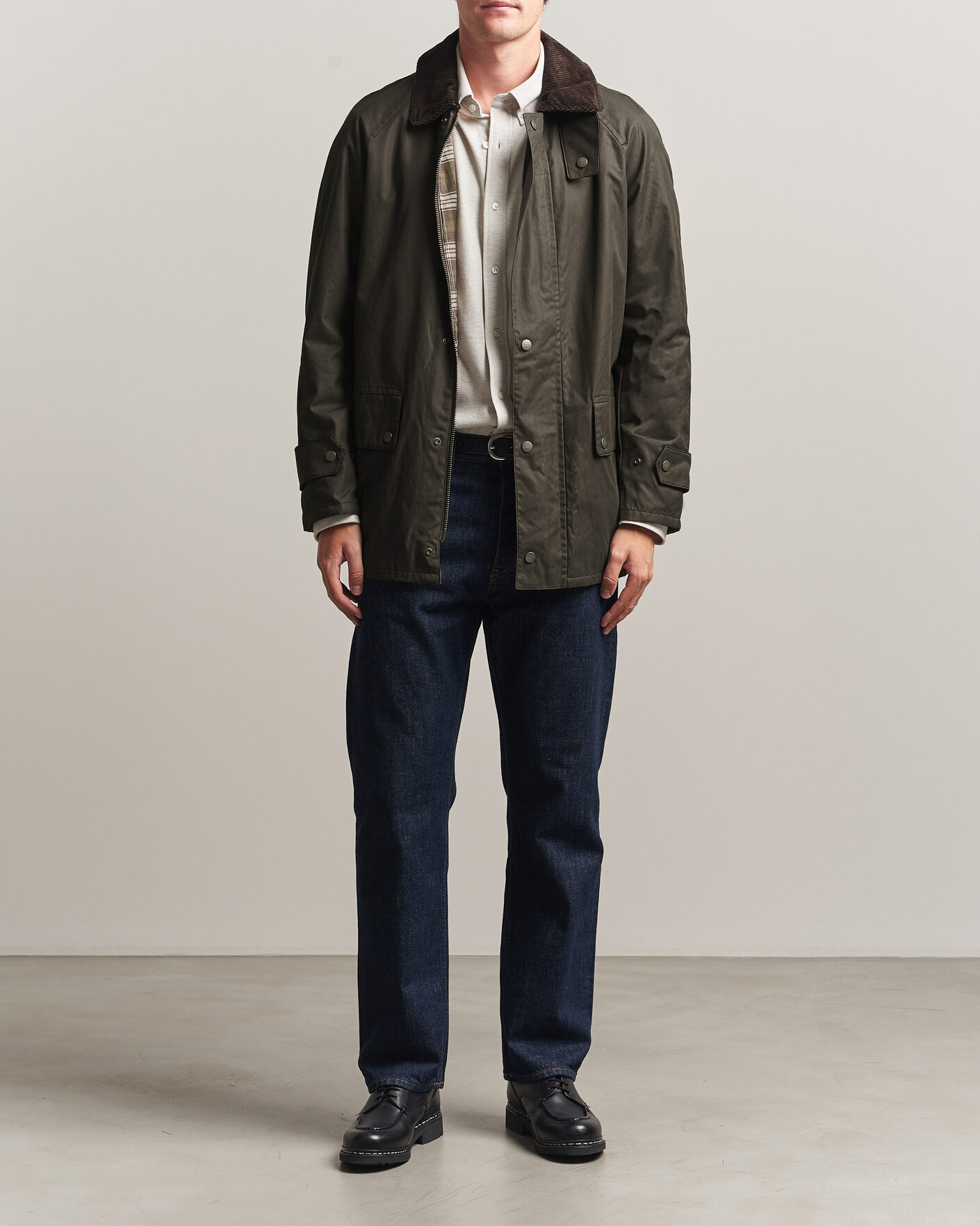 Men | Coats & Jackets | Gant | Waxed Barn Jacket Black Brown