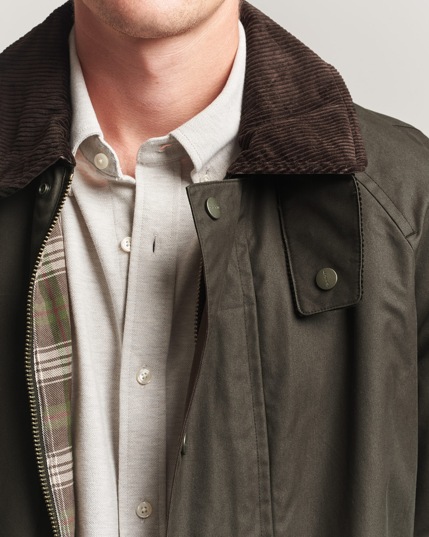 Men | Coats & Jackets | Gant | Waxed Barn Jacket Black Brown