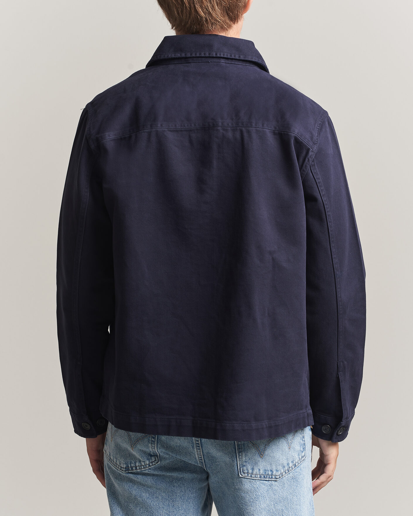 Men | Shirts | Gant | Regular Fit Brushed Twill Overshirt Evening Blue