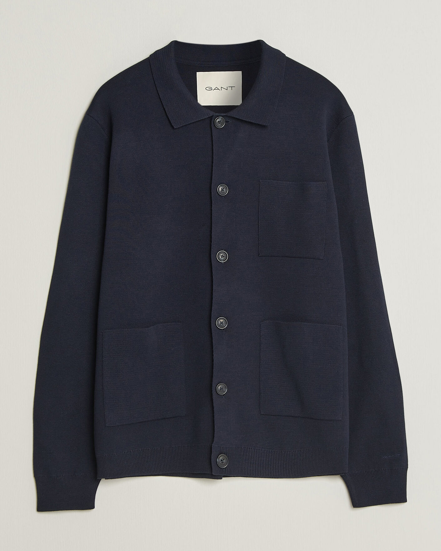 Men | Sweaters & Knitwear | Gant | Milano Knitted Cardigan Evening Blue