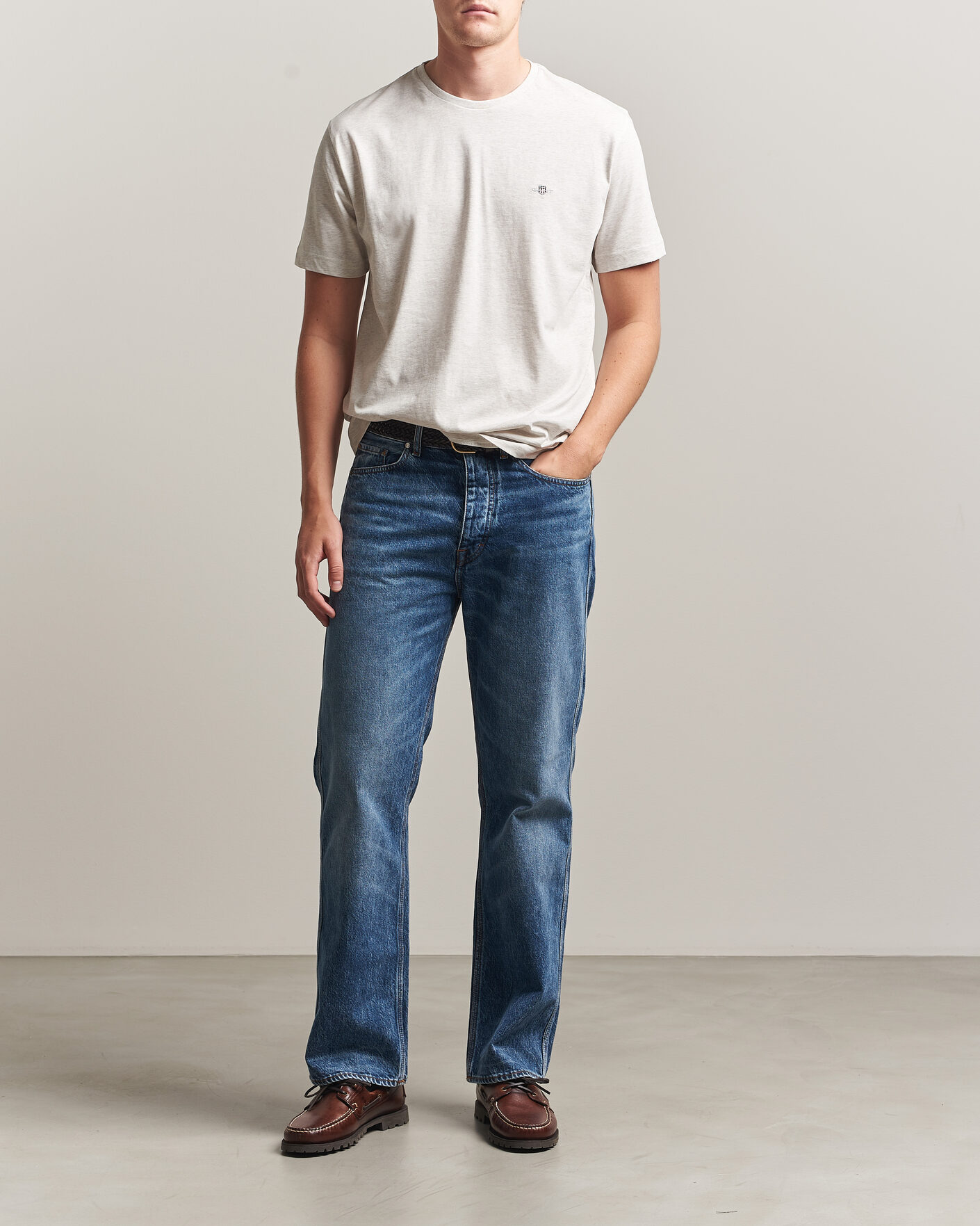 Men | T-Shirts | Gant | The Original T-Shirt Glacier Melange