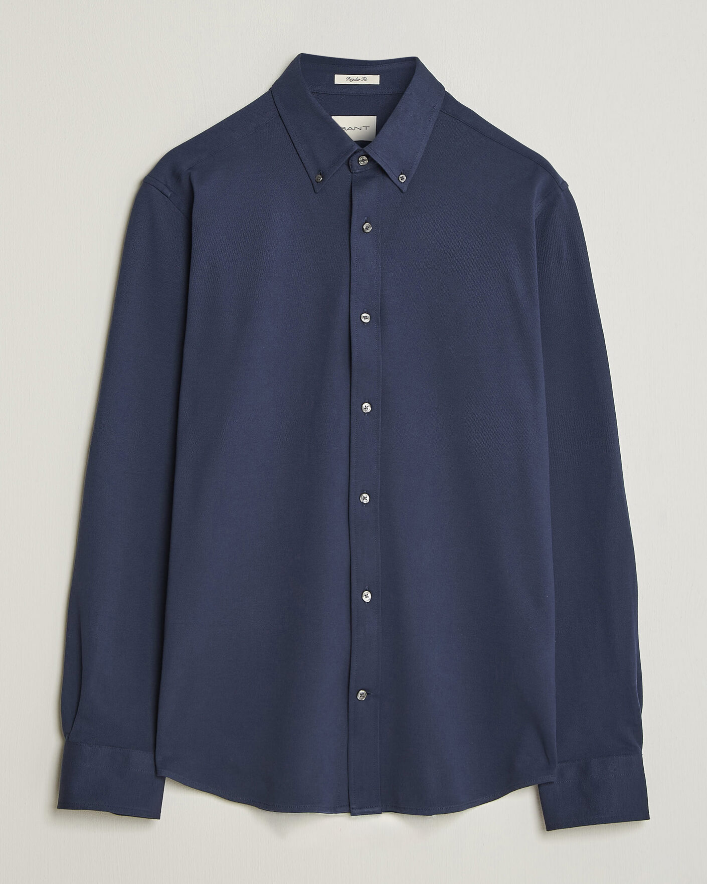Men | Shirts | Gant | Regular Fit Jersey Pique Shirt Marine