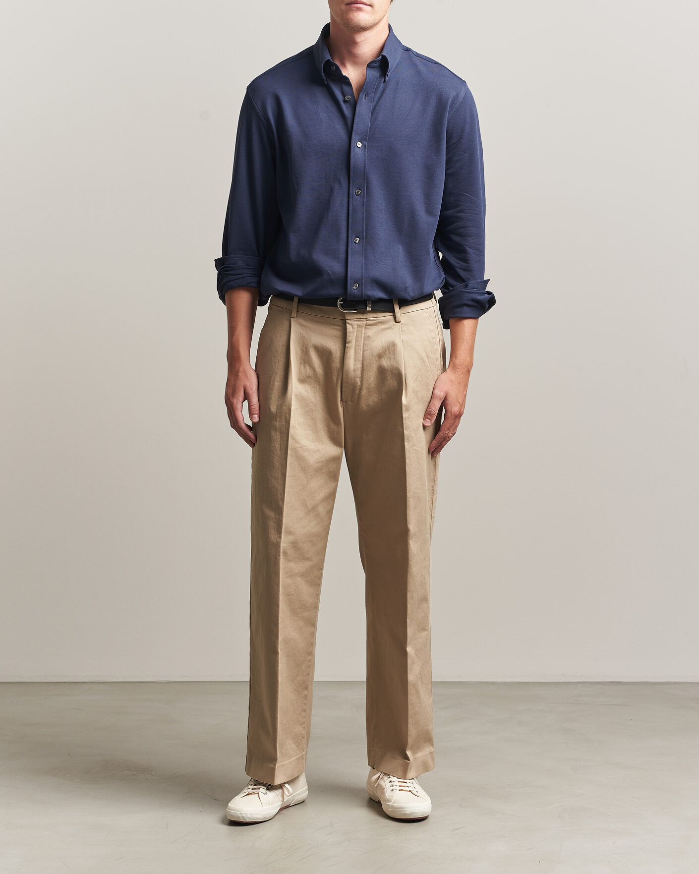 Men | Shirts | Gant | Regular Fit Jersey Pique Shirt Marine