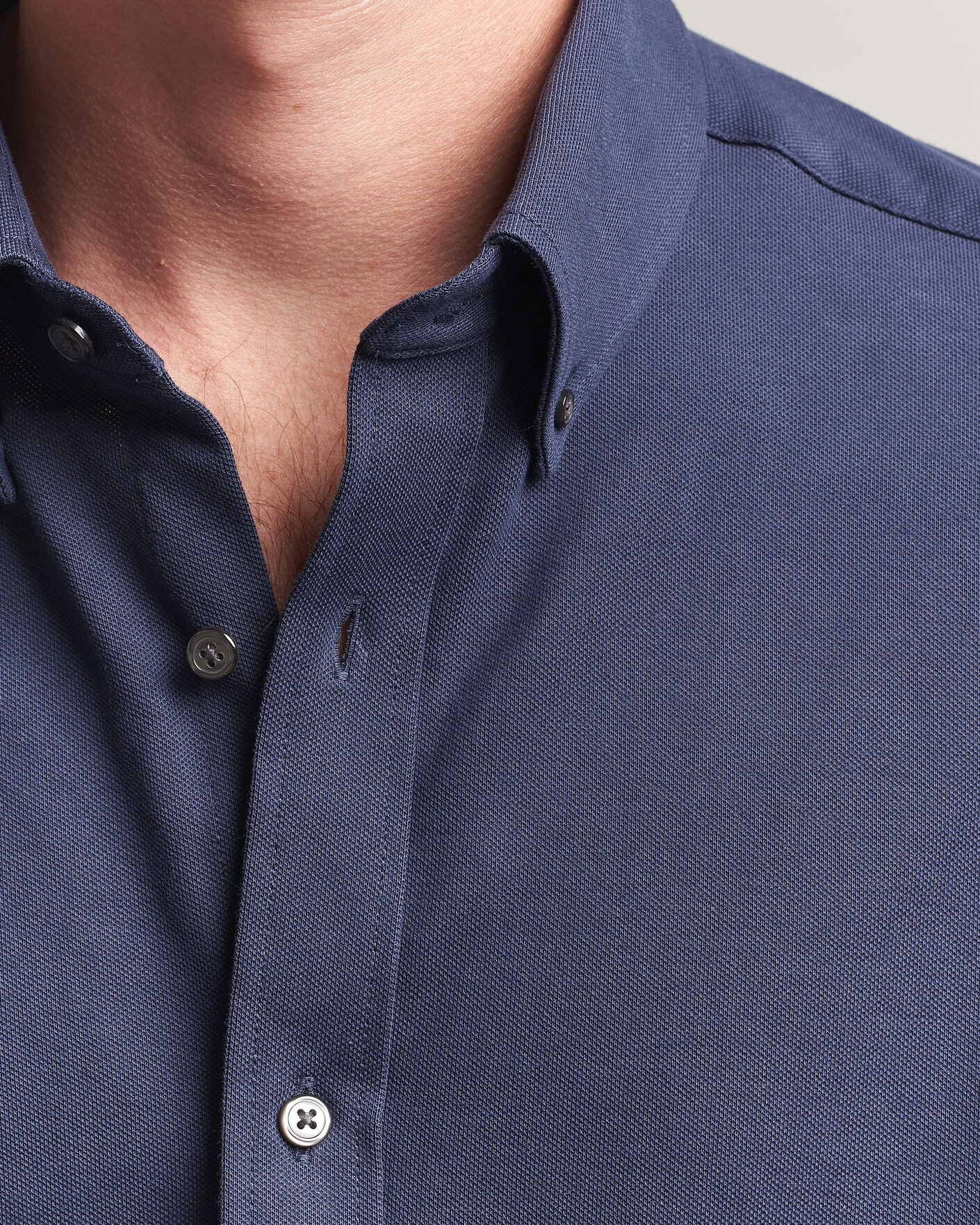 Men | Shirts | Gant | Regular Fit Jersey Pique Shirt Marine