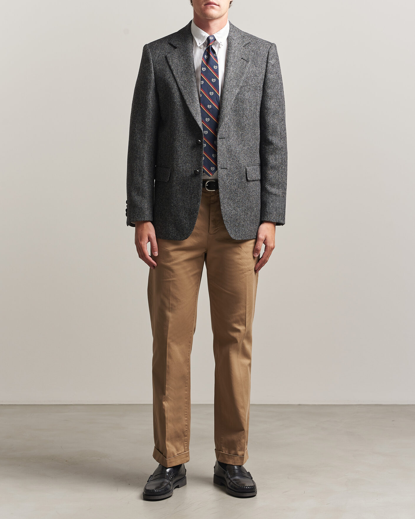 Men | Blazers | Gant | YALE Tweed Blazer Black Grey