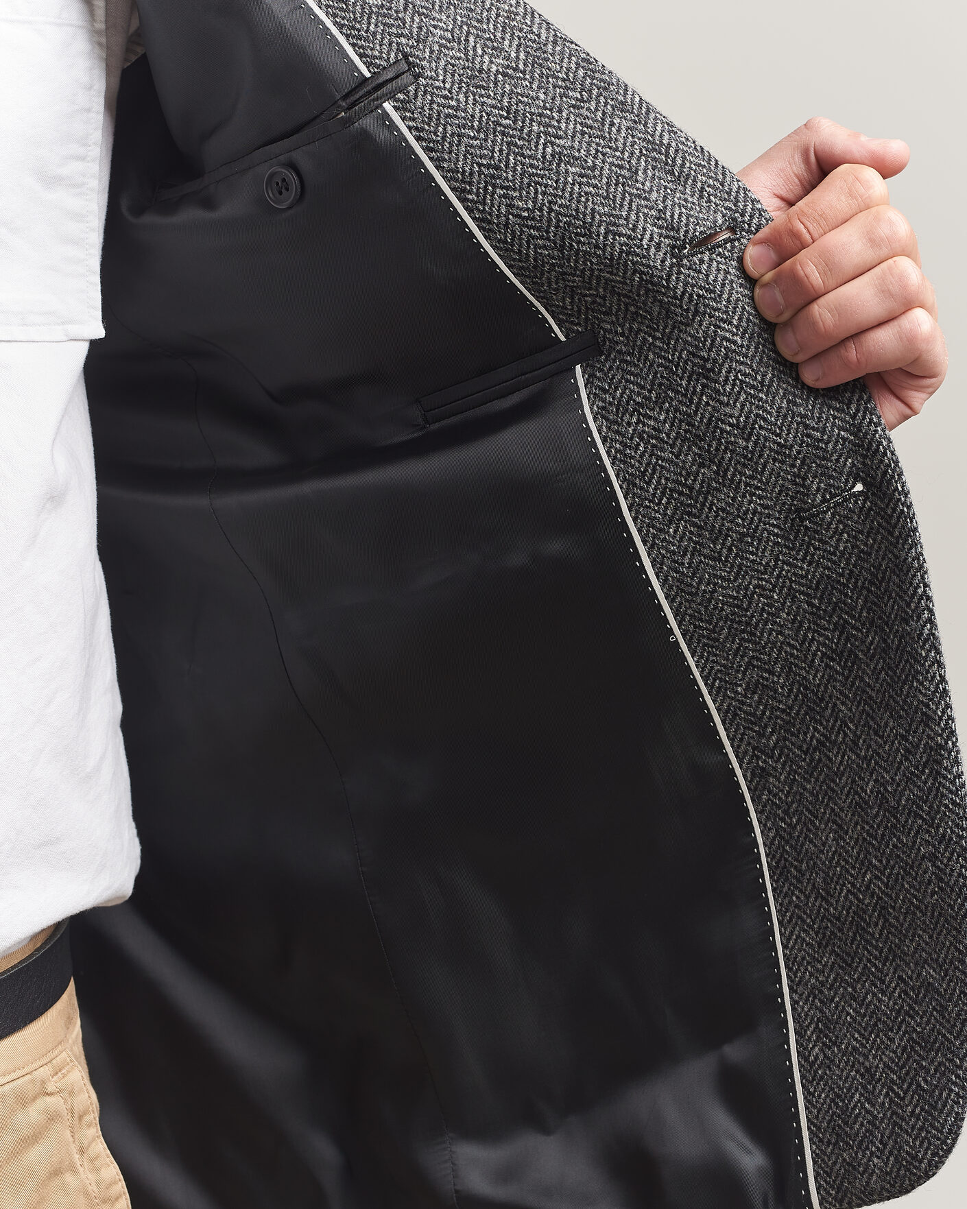 Men | Blazers | Gant | YALE Tweed Blazer Black Grey