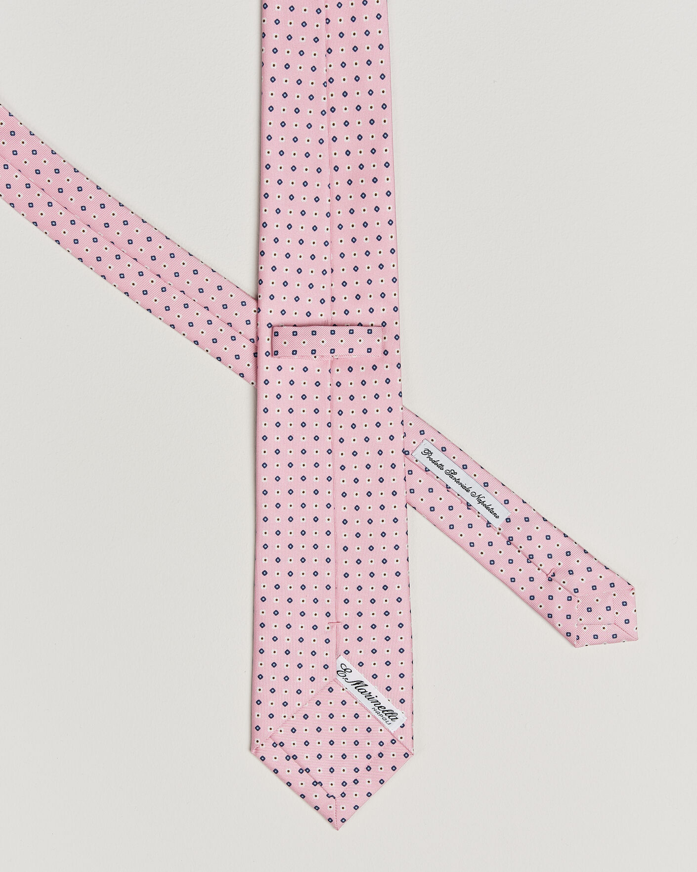 Men | Ties | E. Marinella | 3-Fold Printed Silk Tie Pink