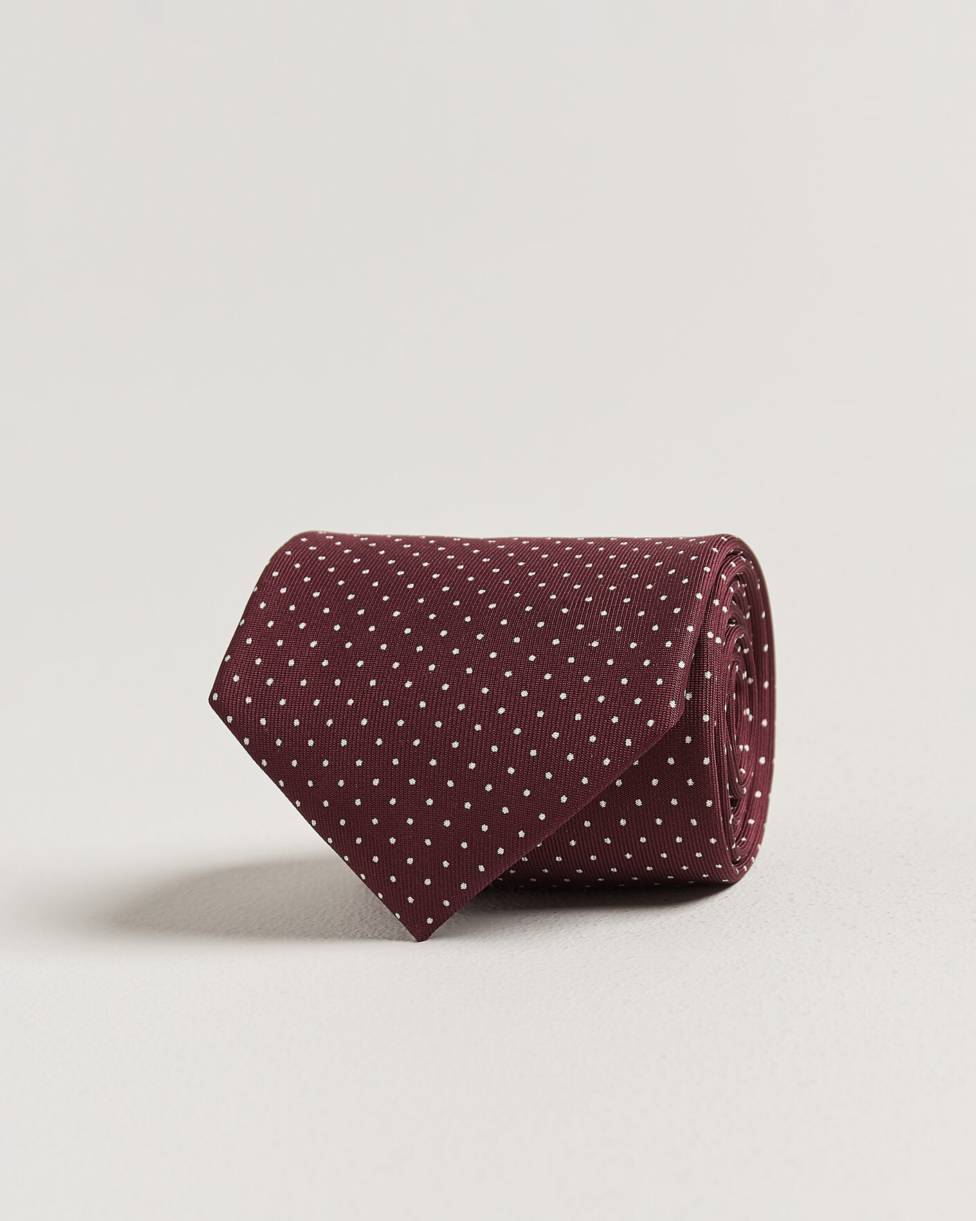 Men | Webshop news | E. Marinella | 3-Fold Printed Silk Tie Burgundy
