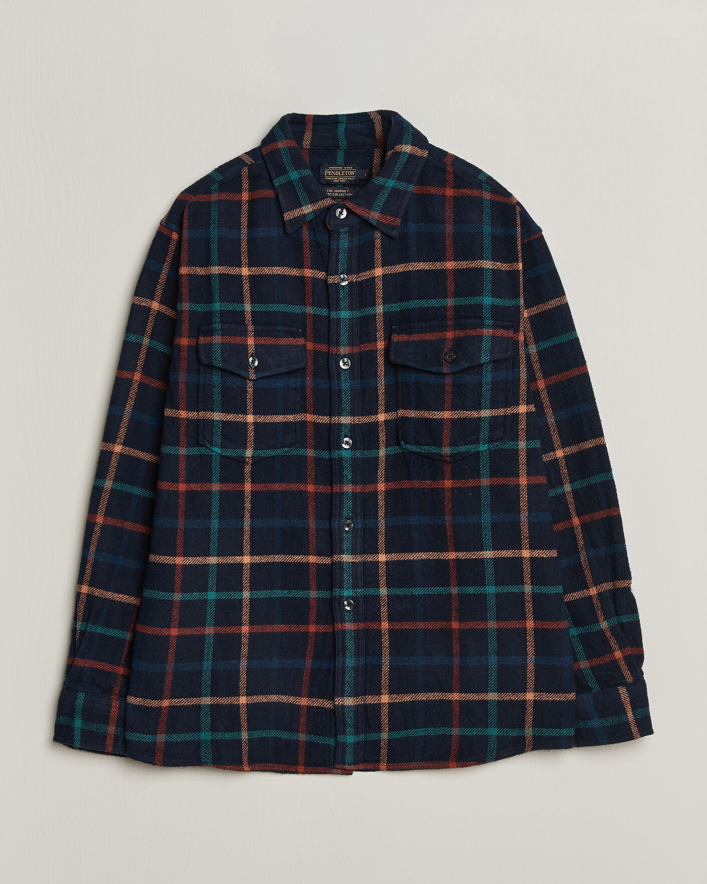Men | Shirts | Pendleton | Big Pocket Shirt Dark Blue Check