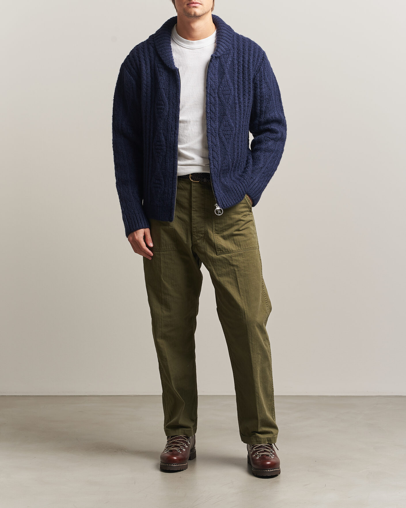 Men | Sweaters & Knitwear | Pendleton | Hoop Zip Cardigan Navy