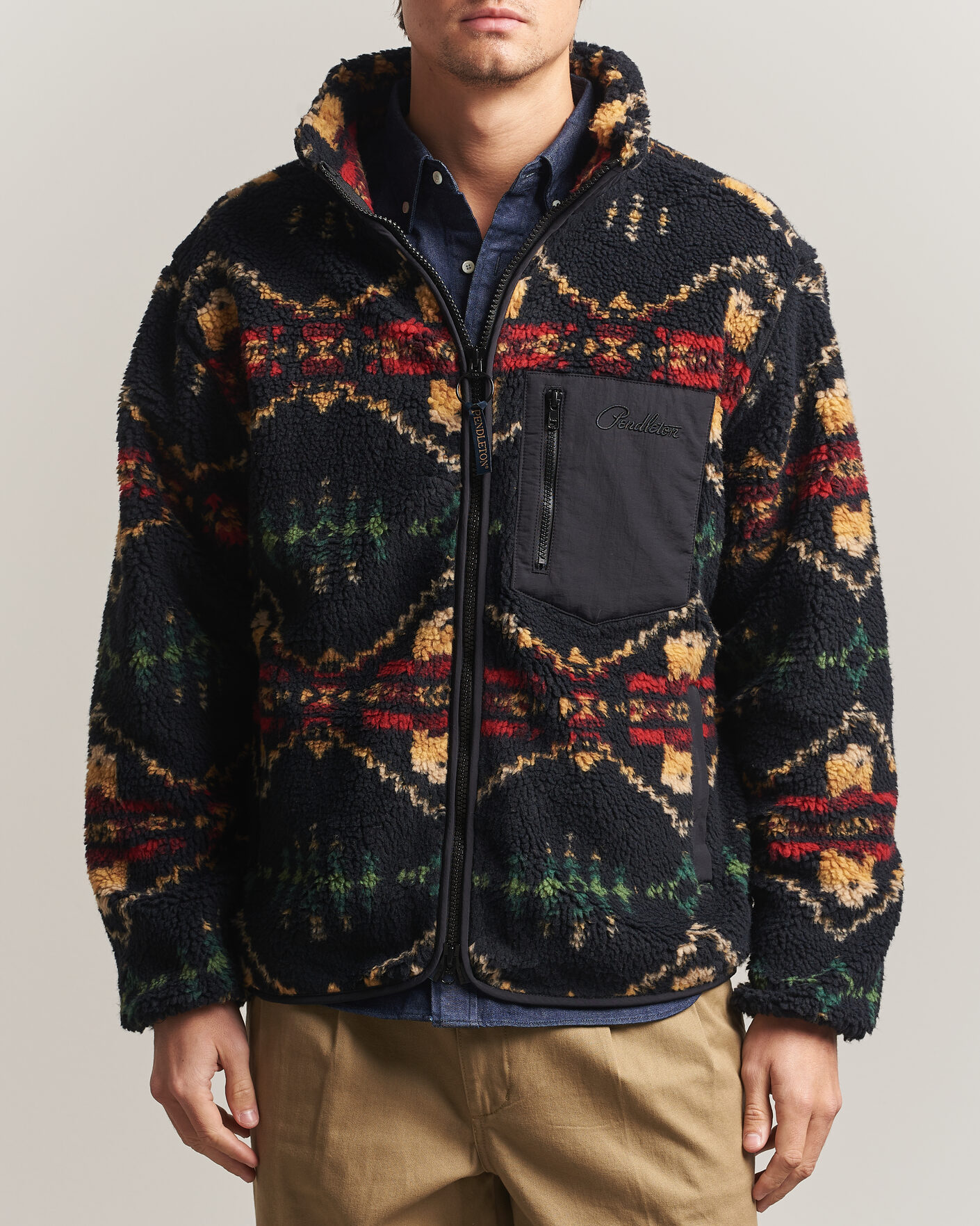 Men | Sweaters & Knitwear | Pendleton | Jacquard Sherpa Fleece Four Corners
