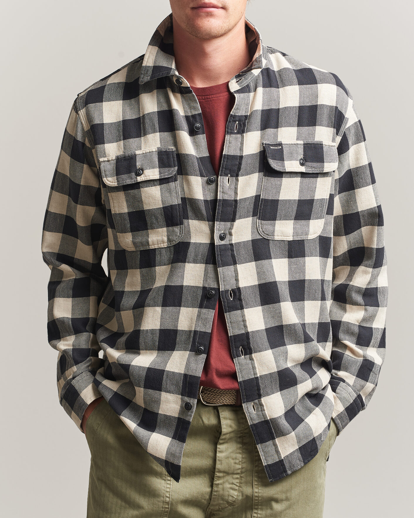 Men | Shirts | RRL | Matlock Plaid Shirt Black/Cream