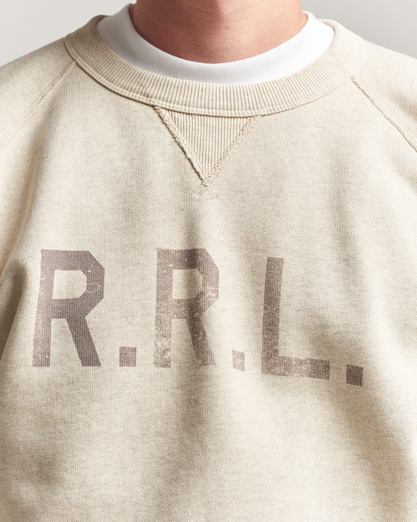 Men | Sweaters & Knitwear | RRL | Raglan Sleeve Sweatshirt Oatmeal Heather
