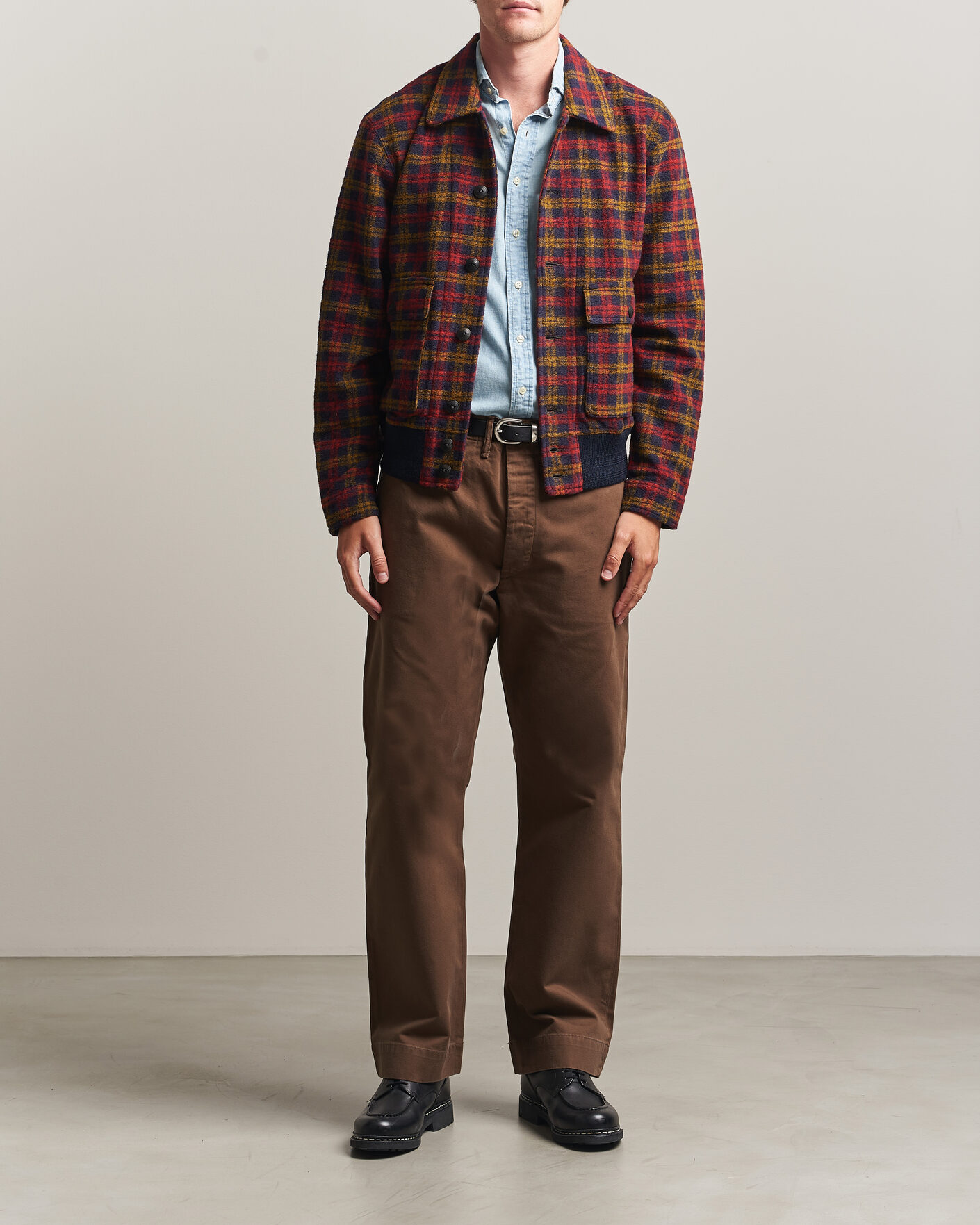 Men | Coats & Jackets | RRL | Knit Bomber Jacket Red Multi