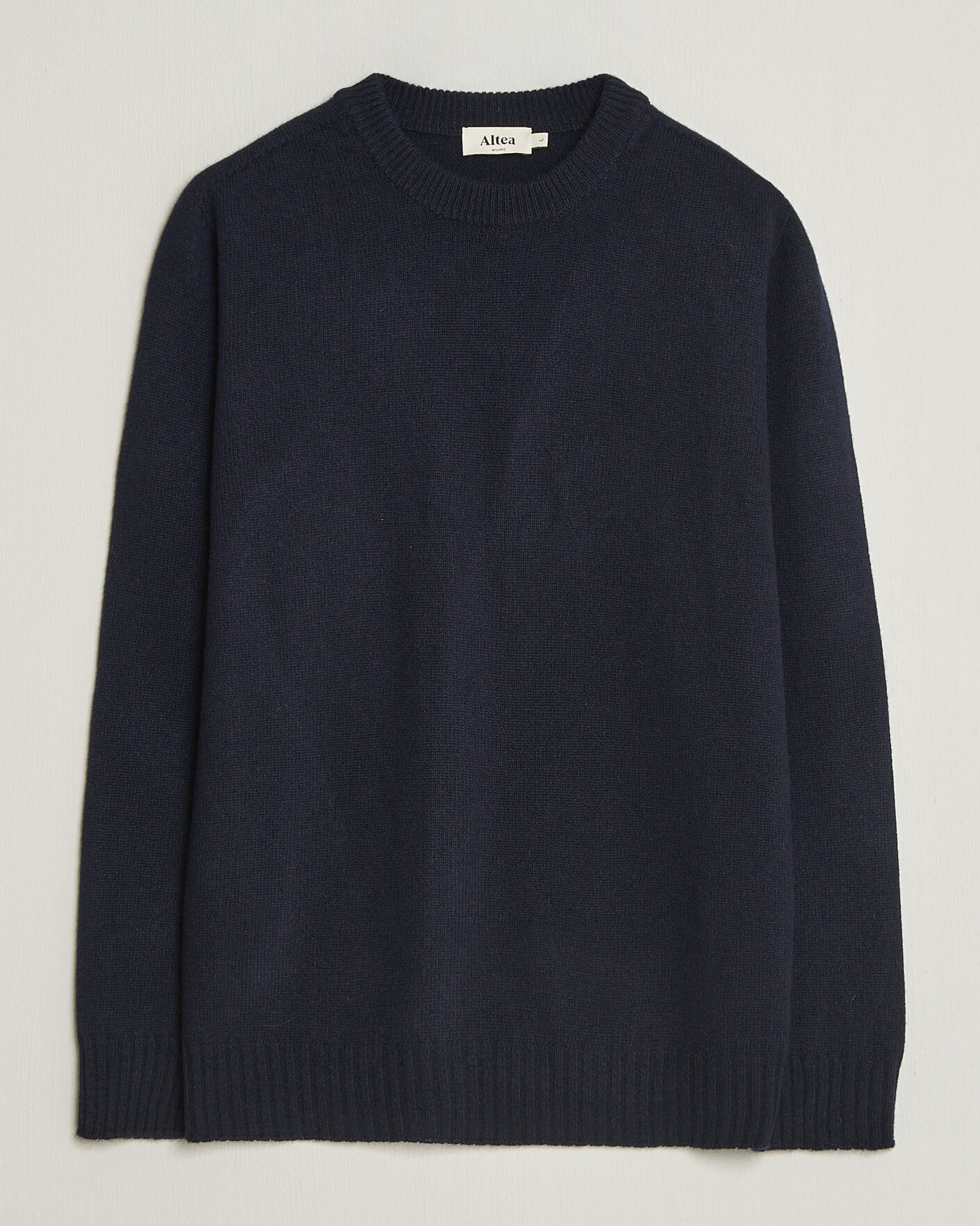 Men | Sweaters & Knitwear | Altea | Wool/Cashmere Crew Neck Pullover Navy