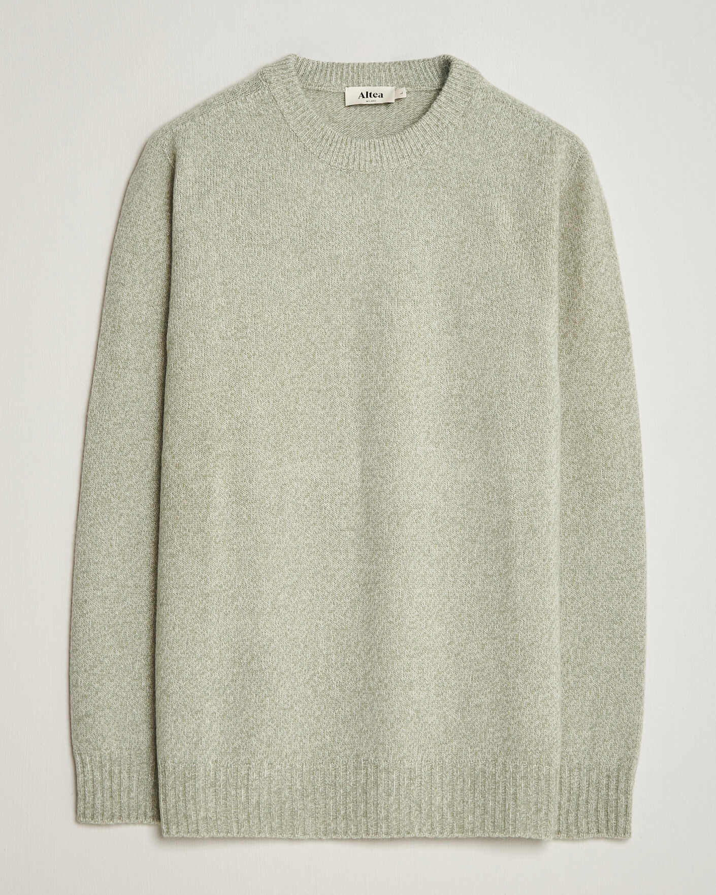 Men | Sweaters & Knitwear | Altea | Wool/Cashmere Crew Neck Pullover Mint Green