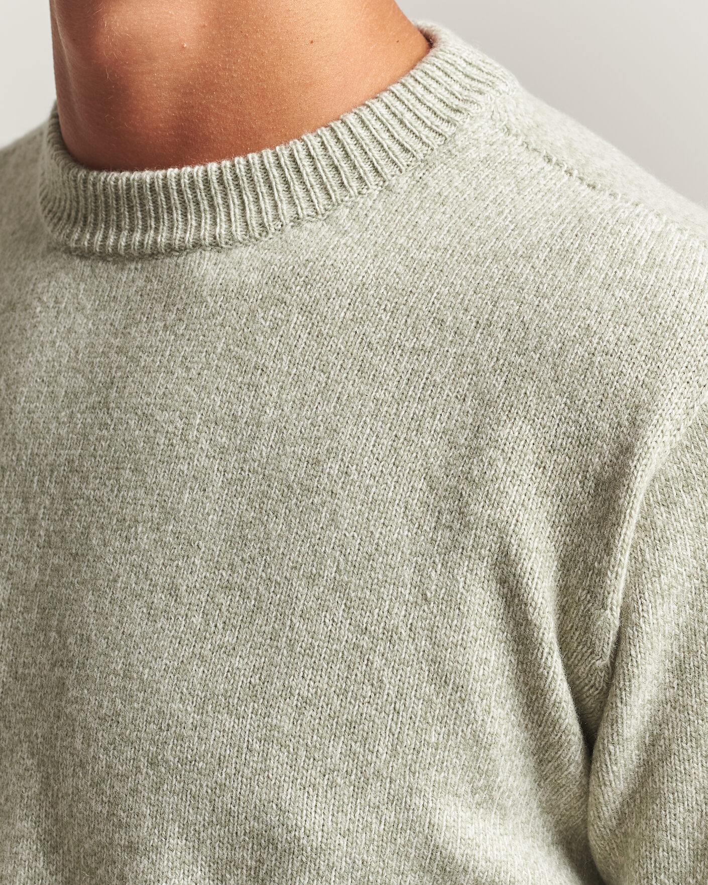 Men | Sweaters & Knitwear | Altea | Wool/Cashmere Crew Neck Pullover Mint Green