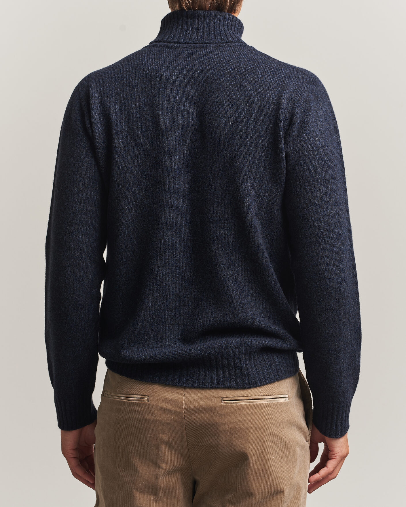 Men | Sweaters & Knitwear | Altea | Wool/Cashmere Rollneck Navy Melange