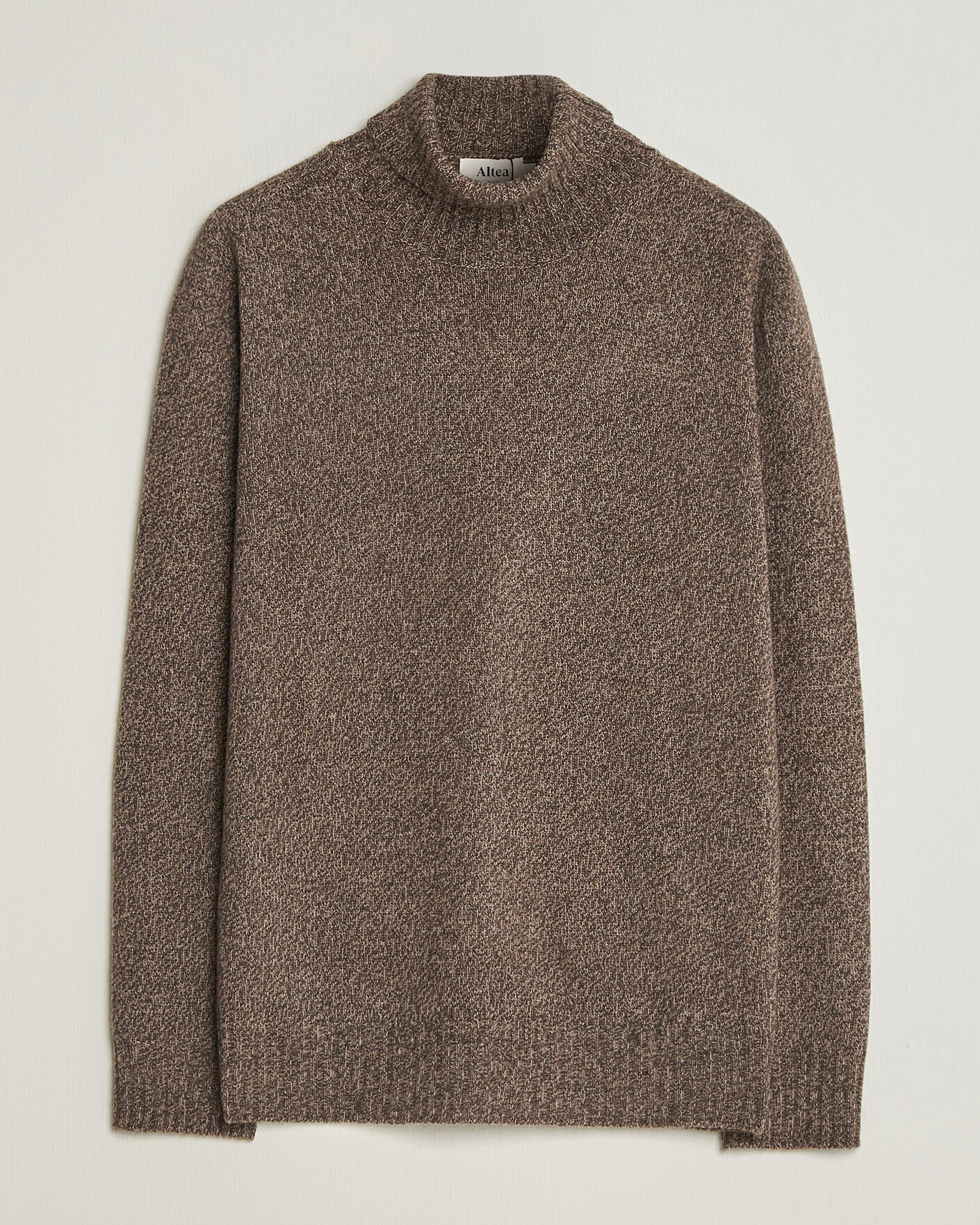 Men | Sweaters & Knitwear | Altea | Wool/Cashmere Rollneck Brown Melange