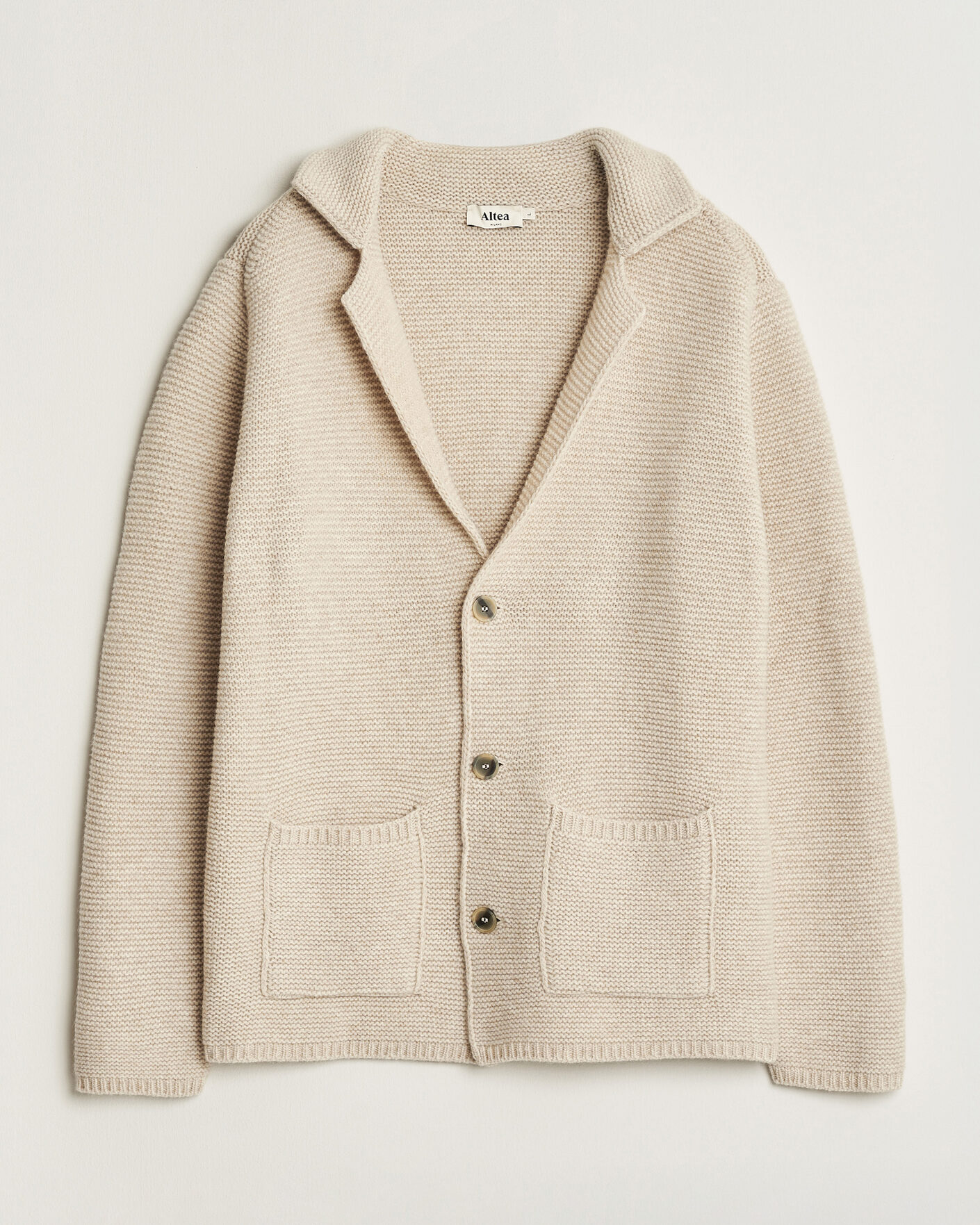 Men | Sweaters & Knitwear | Altea | Wool Cardigan Jacket Beige