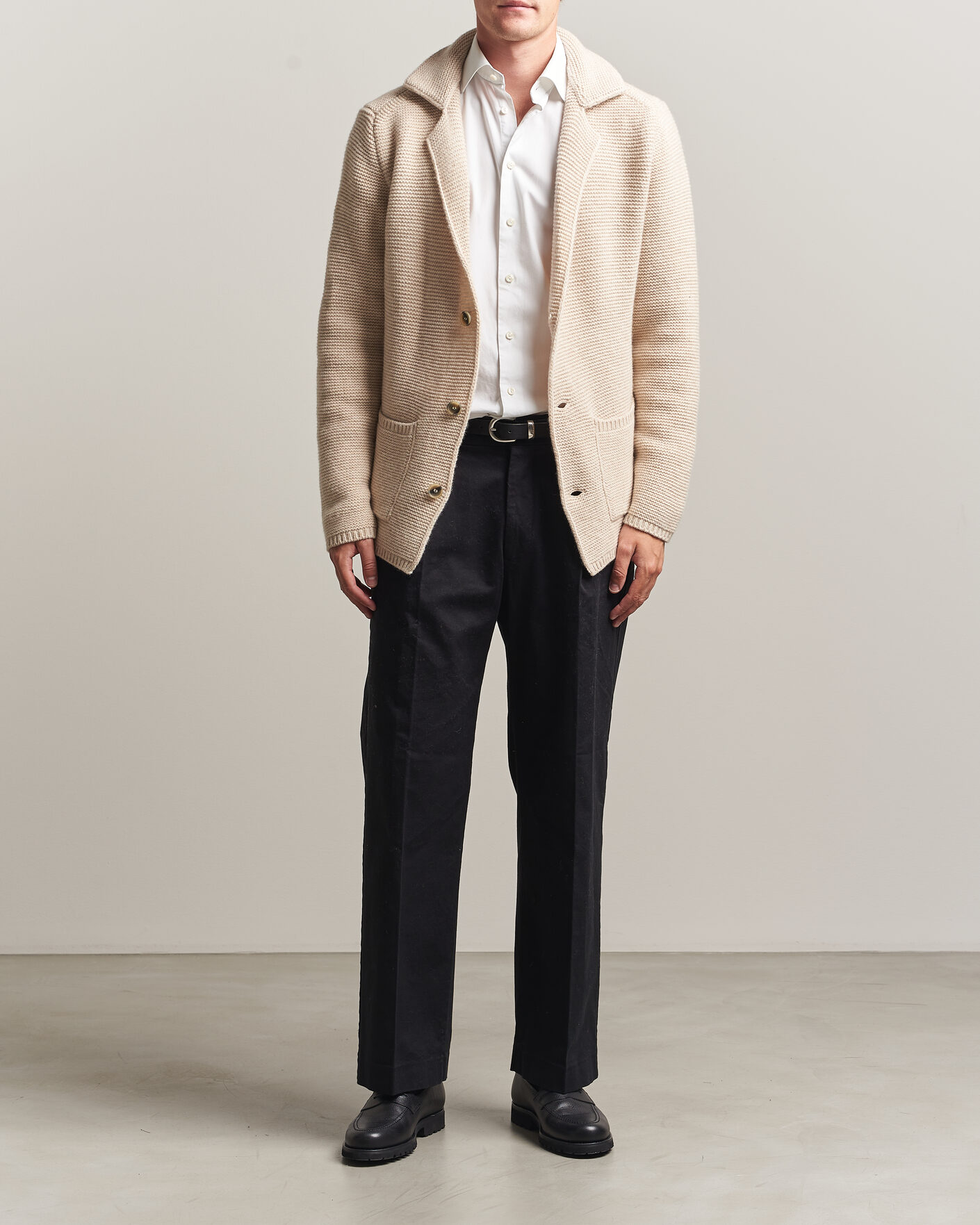 Men | Sweaters & Knitwear | Altea | Wool Cardigan Jacket Beige