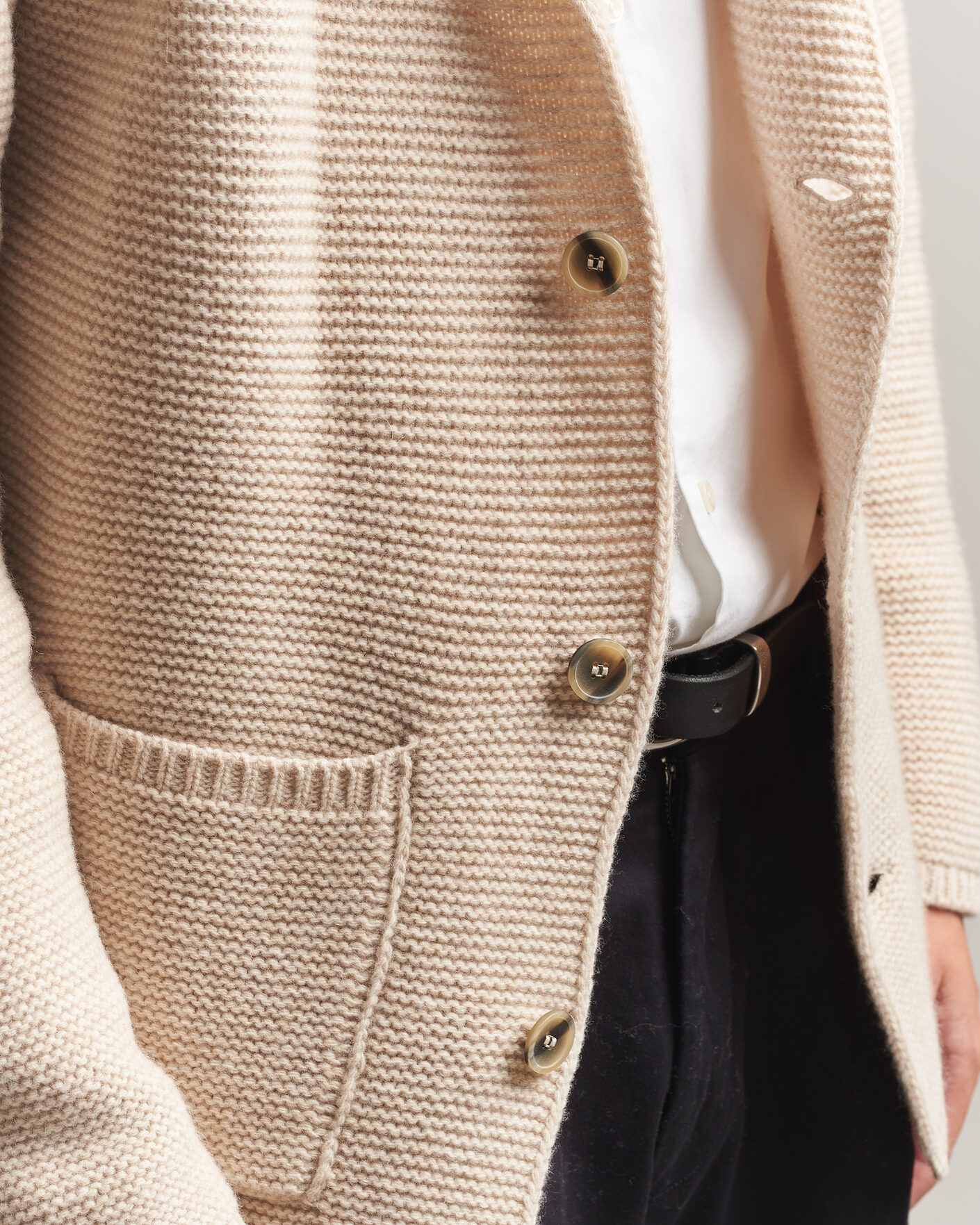 Men | Sweaters & Knitwear | Altea | Wool Cardigan Jacket Beige